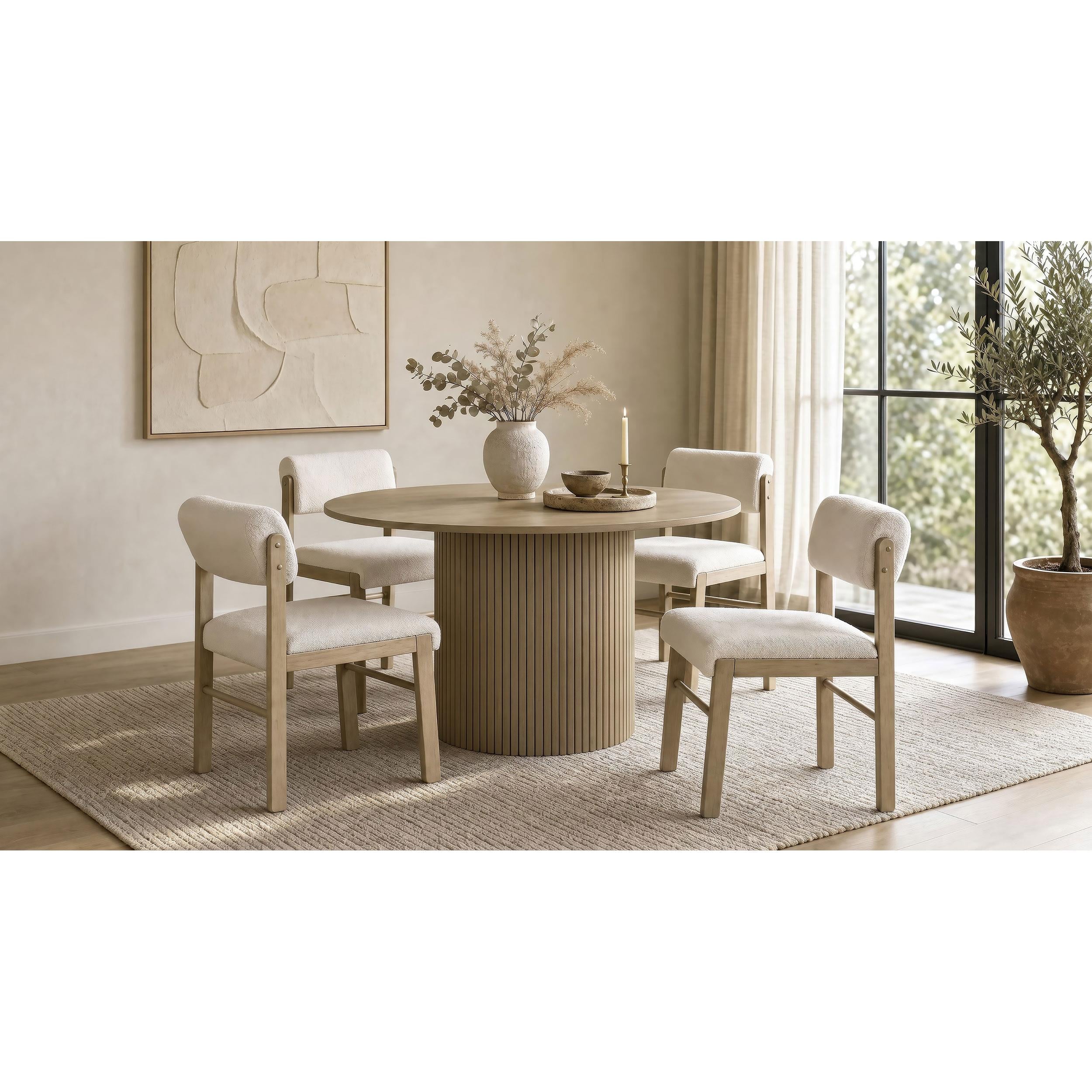 Coaster Furniture Hamlyn 193930NAT 47-inch Round Wood Dining Room Table - Natural Oak IMAGE 2