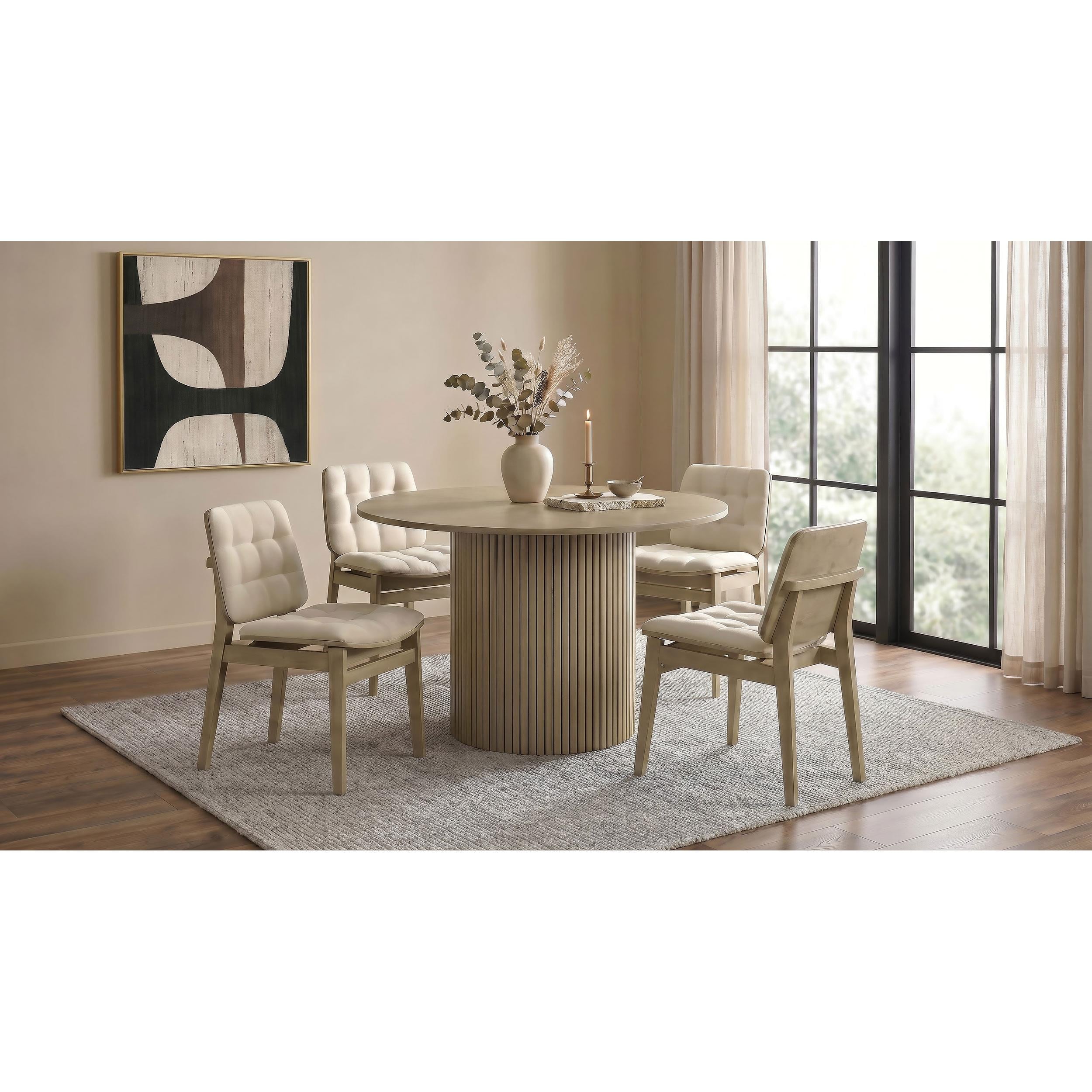  Coaster Furniture Hamlyn 193930NAT 47-inch Round Wood Dining Room Table - Natural Oak IMAGE 5