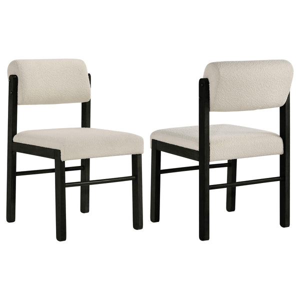 Coaster Furniture Kehoe 193932BLK Set of 2 Upholstered Dining Side Chair - Cream/Black