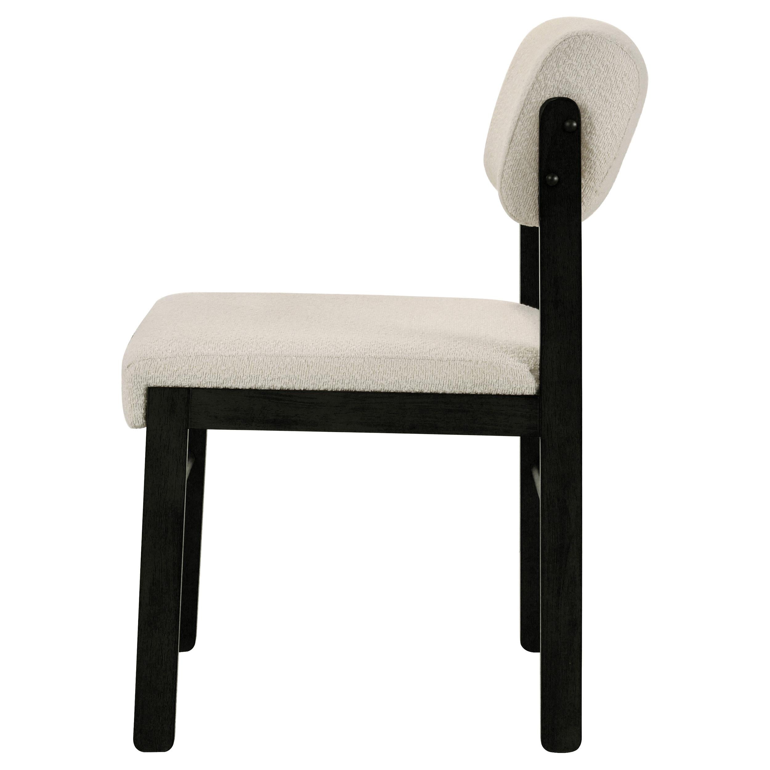  Coaster Furniture Kehoe 193932BLK Set of 2 Upholstered Dining Side Chair - Cream/Black IMAGE 2