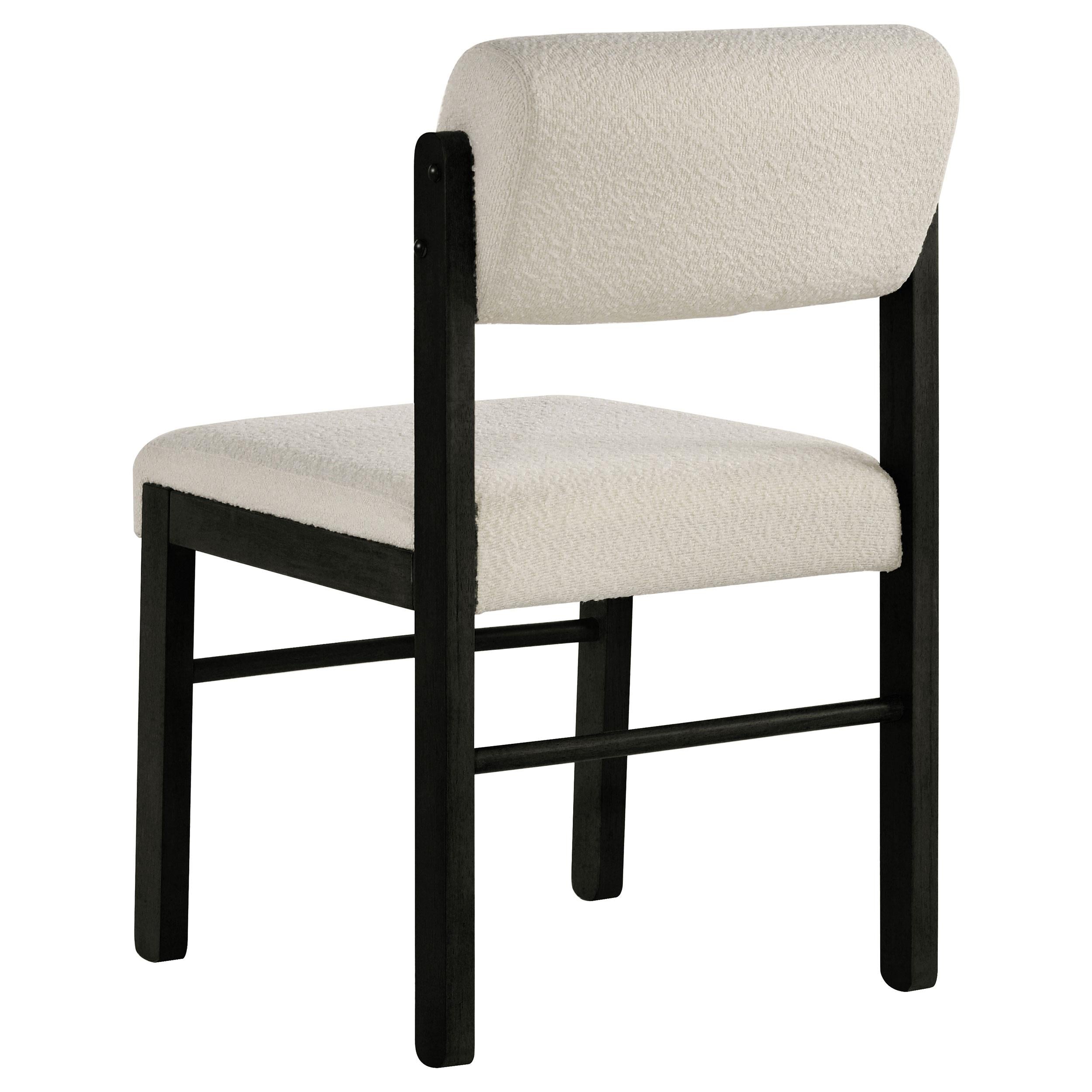  Coaster Furniture Kehoe 193932BLK Set of 2 Upholstered Dining Side Chair - Cream/Black IMAGE 3
