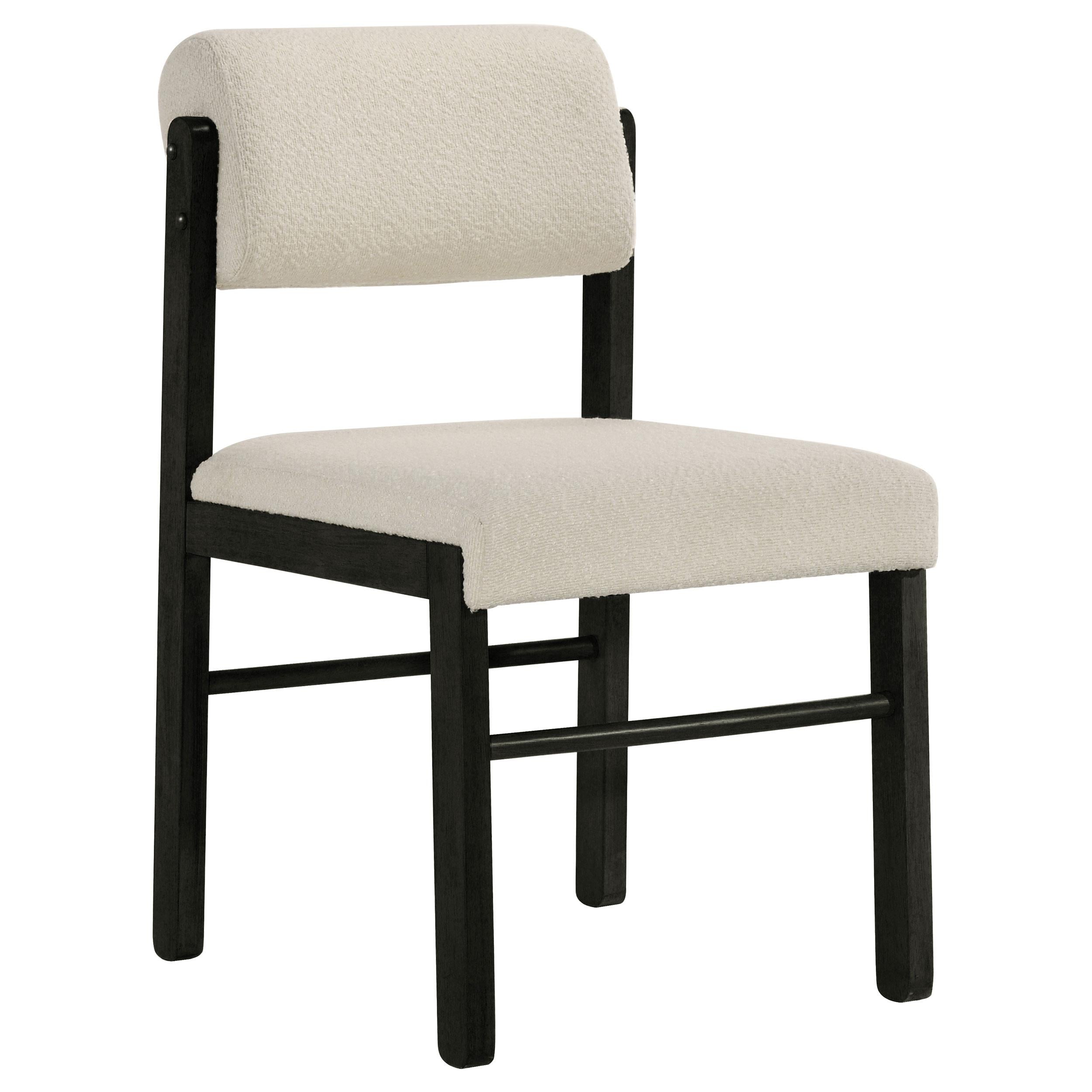  Coaster Furniture Kehoe 193932BLK Set of 2 Upholstered Dining Side Chair - Cream/Black IMAGE 4