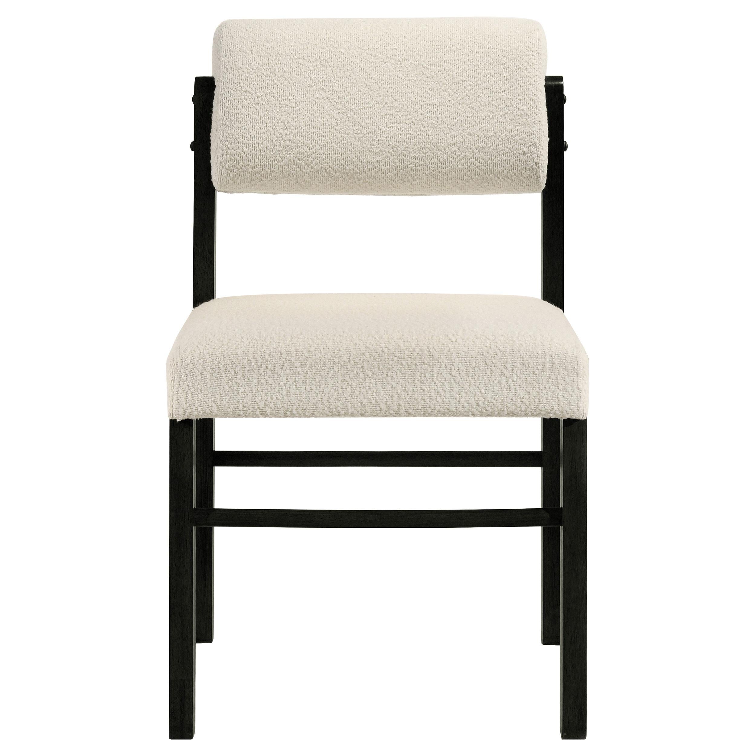  Coaster Furniture Kehoe 193932BLK Set of 2 Upholstered Dining Side Chair - Cream/Black IMAGE 5