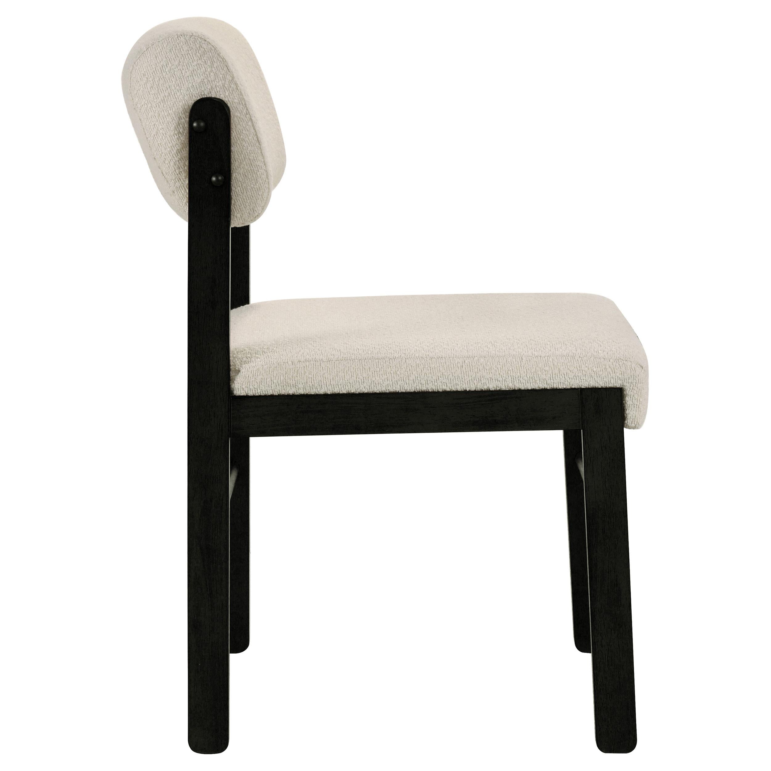  Coaster Furniture Kehoe 193932BLK Set of 2 Upholstered Dining Side Chair - Cream/Black IMAGE 7