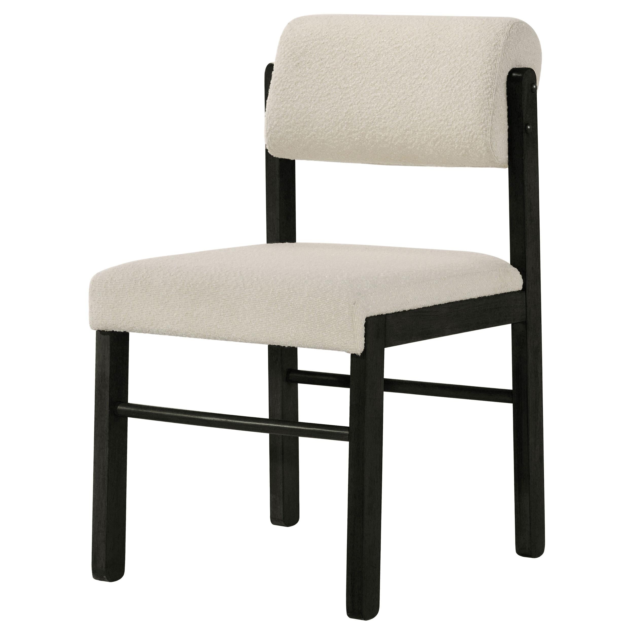  Coaster Furniture Kehoe 193932BLK Set of 2 Upholstered Dining Side Chair - Cream/Black IMAGE 8