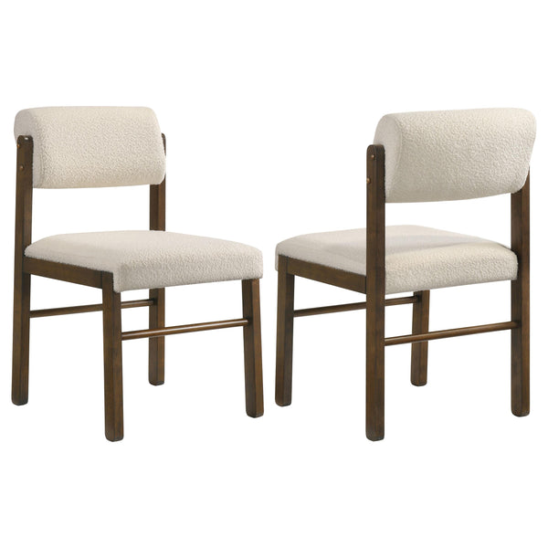 Coaster Furniture Kehoe 193932WAL Set of 2 Upholstered Dining Side Chair - Cream/Walnut
