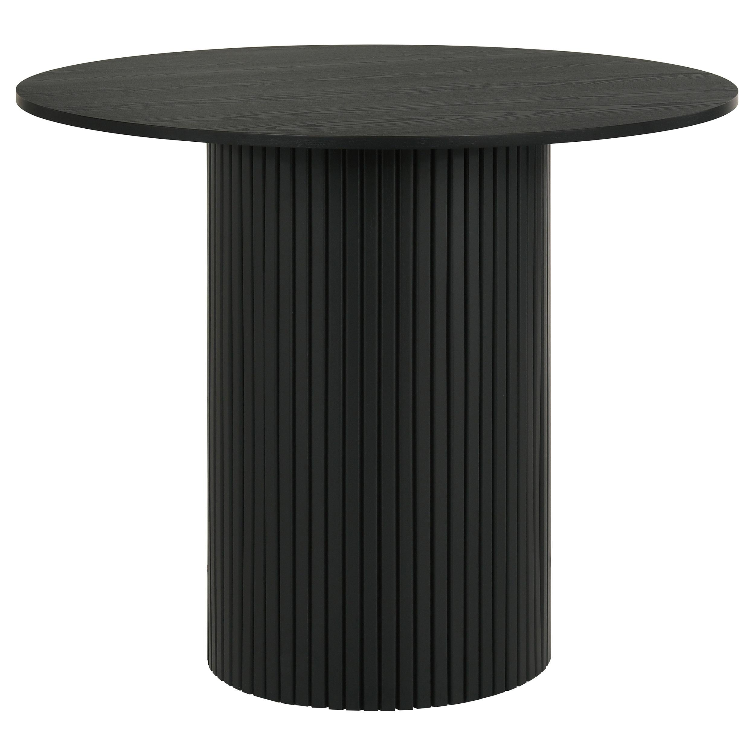  Coaster Furniture Hamlyn 193938BLK 43-inch Round Wood Counter Height Dining Table - Black IMAGE 1