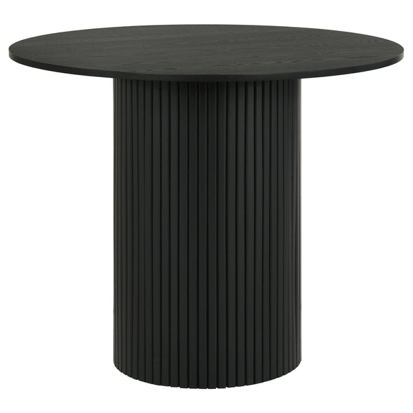 Coaster Furniture Hamlyn 193938BLK 43-inch Round Wood Counter Height Dining Table - Black