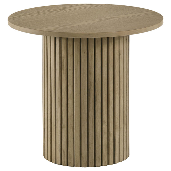 Coaster Furniture Hamlyn 193938NAT 43-inch Round Wood Counter Height Dining Table - Natural Oak
