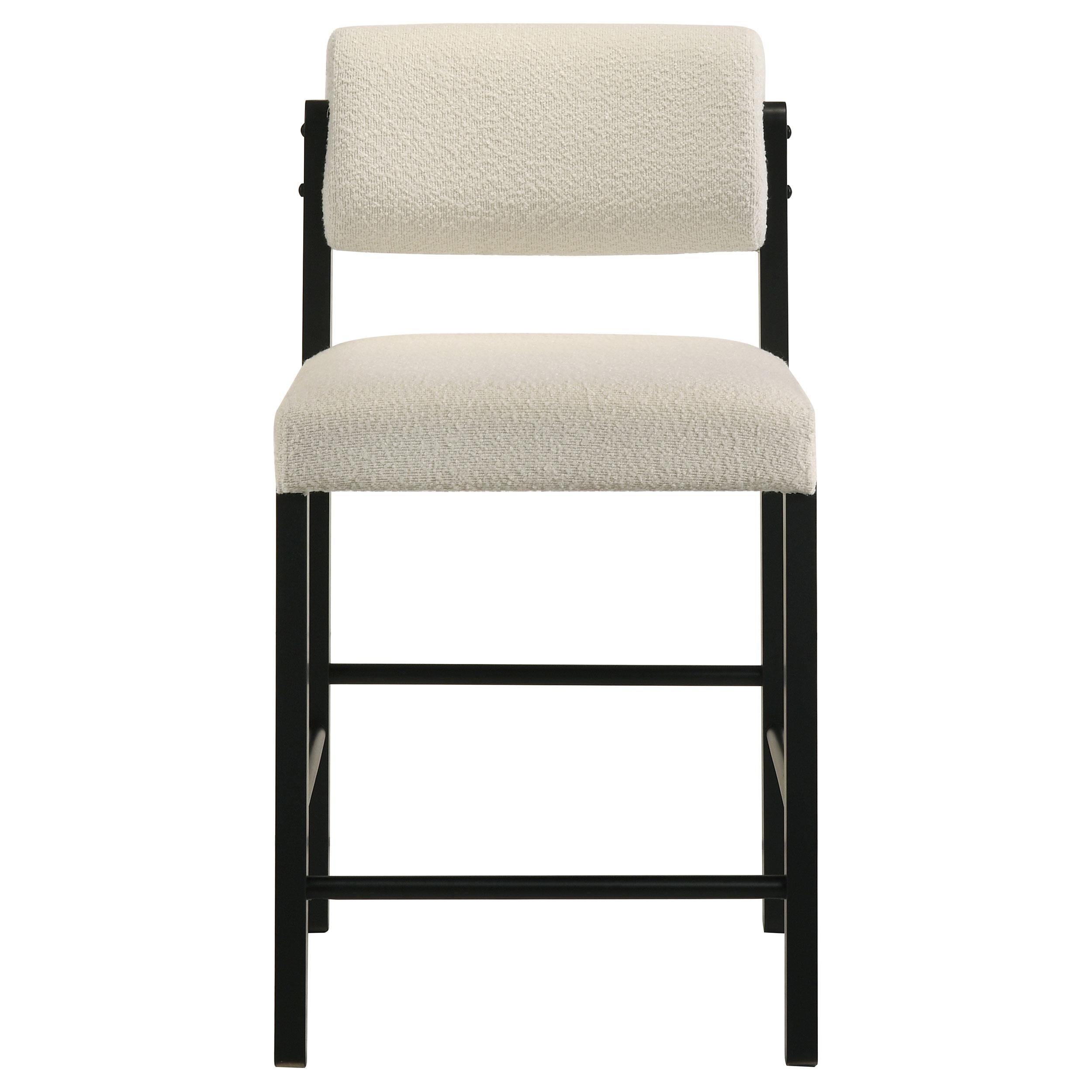  Coaster Furniture Kehoe 193939BLK Set of 2 Upholstered Counter Height Chair - Cream/Black IMAGE 10