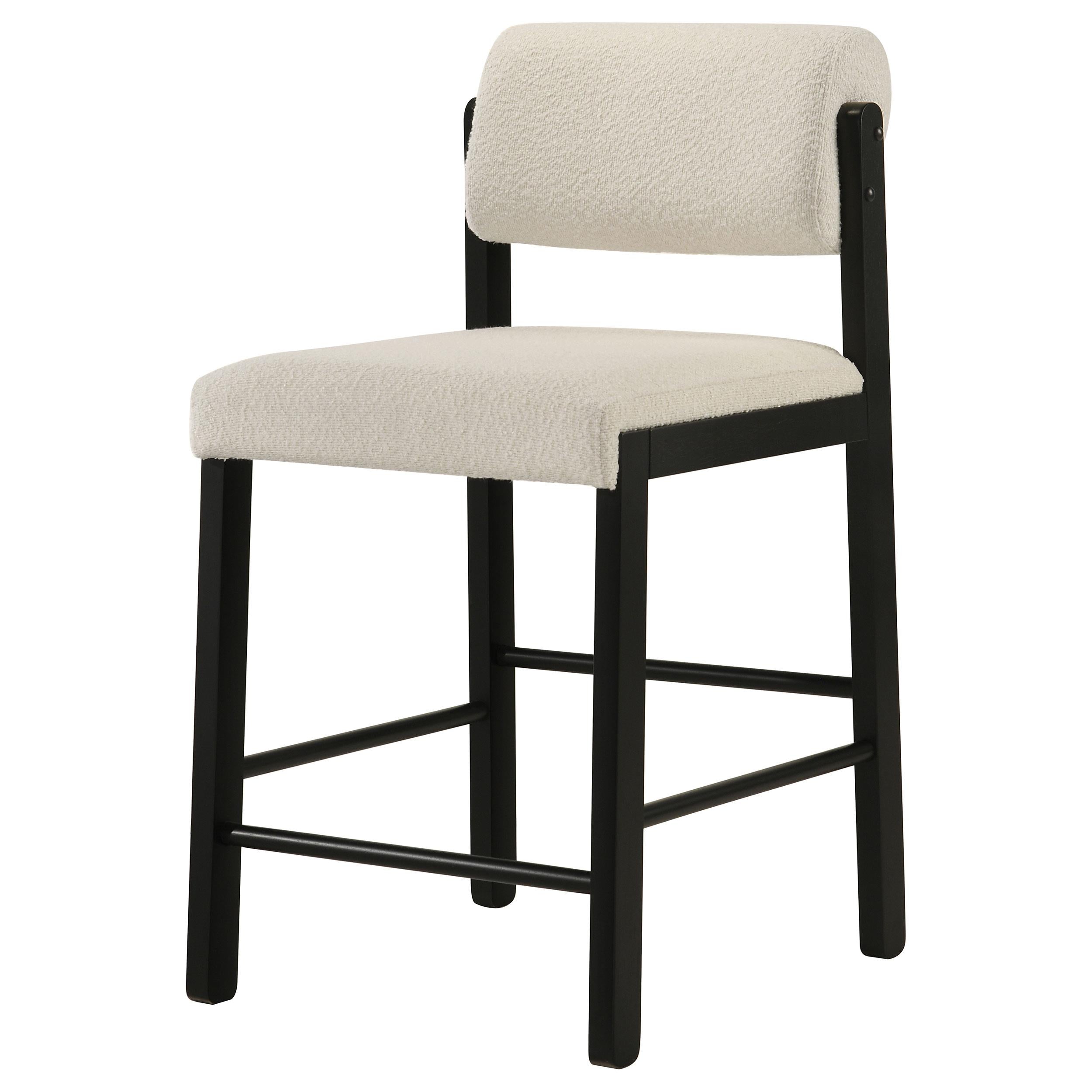  Coaster Furniture Kehoe 193939BLK Set of 2 Upholstered Counter Height Chair - Cream/Black IMAGE 2
