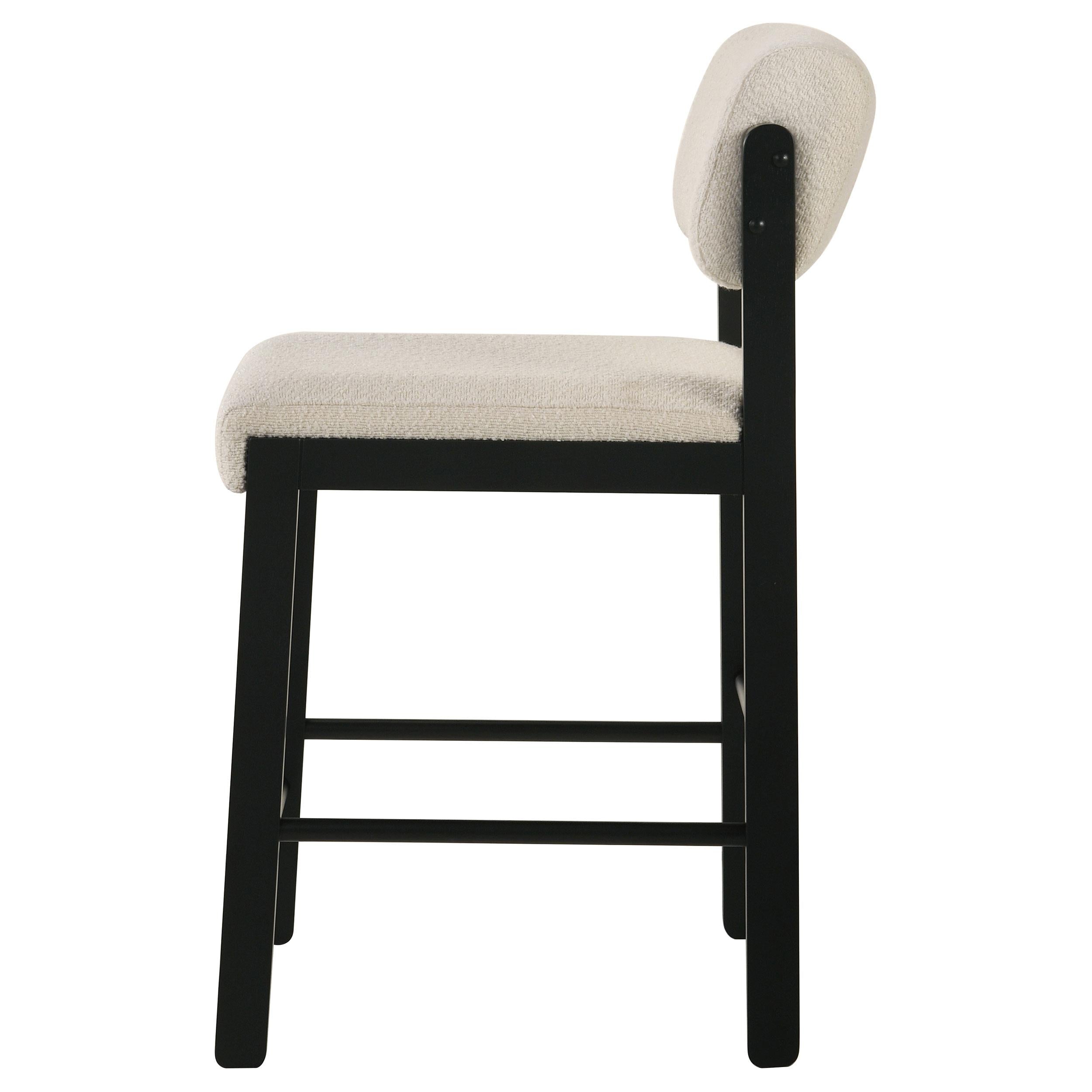  Coaster Furniture Kehoe 193939BLK Set of 2 Upholstered Counter Height Chair - Cream/Black IMAGE 5