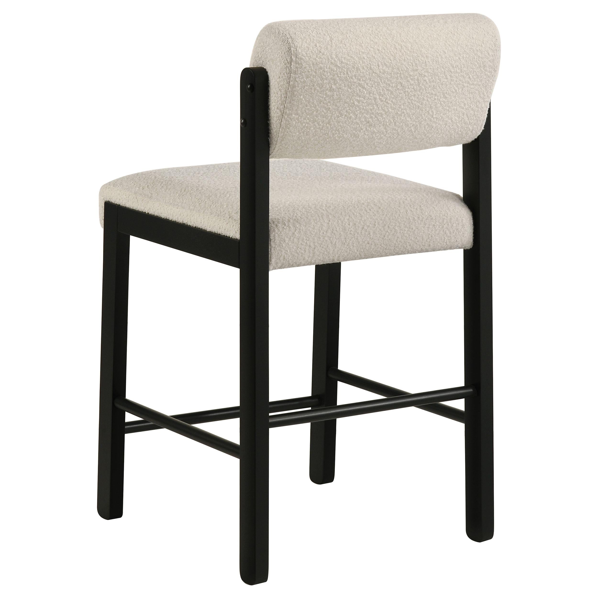  Coaster Furniture Kehoe 193939BLK Set of 2 Upholstered Counter Height Chair - Cream/Black IMAGE 7