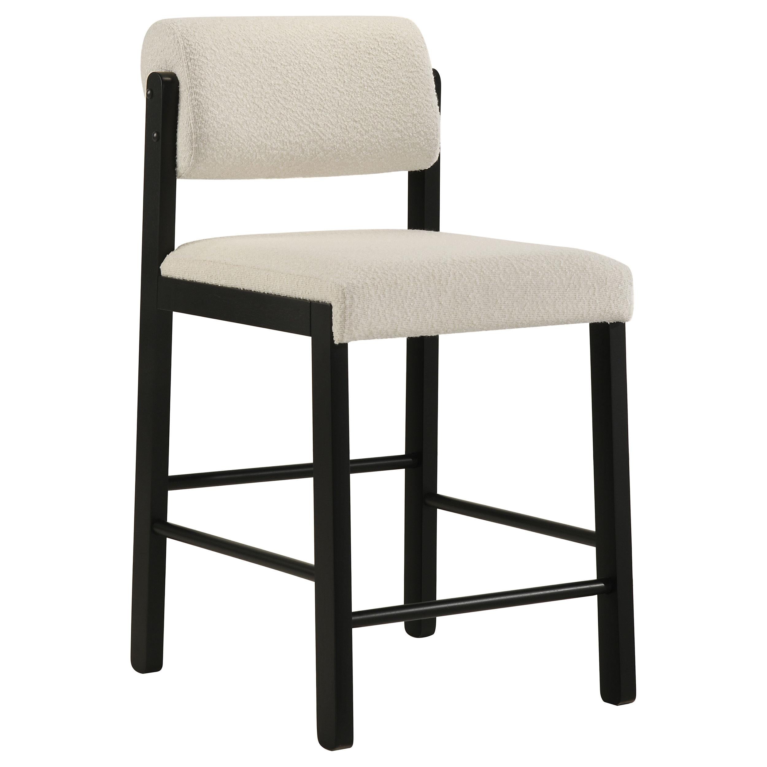  Coaster Furniture Kehoe 193939BLK Set of 2 Upholstered Counter Height Chair - Cream/Black IMAGE 8