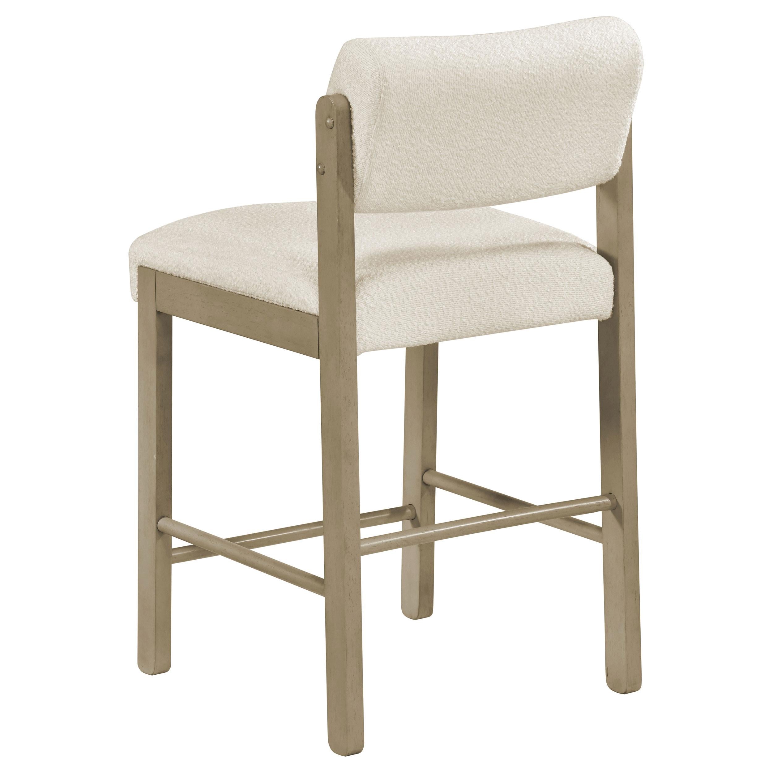  Coaster Furniture Kehoe 193939NAT Set of 2 Upholstered Counter Height Chair - Cream/Natural Oak IMAGE 3
