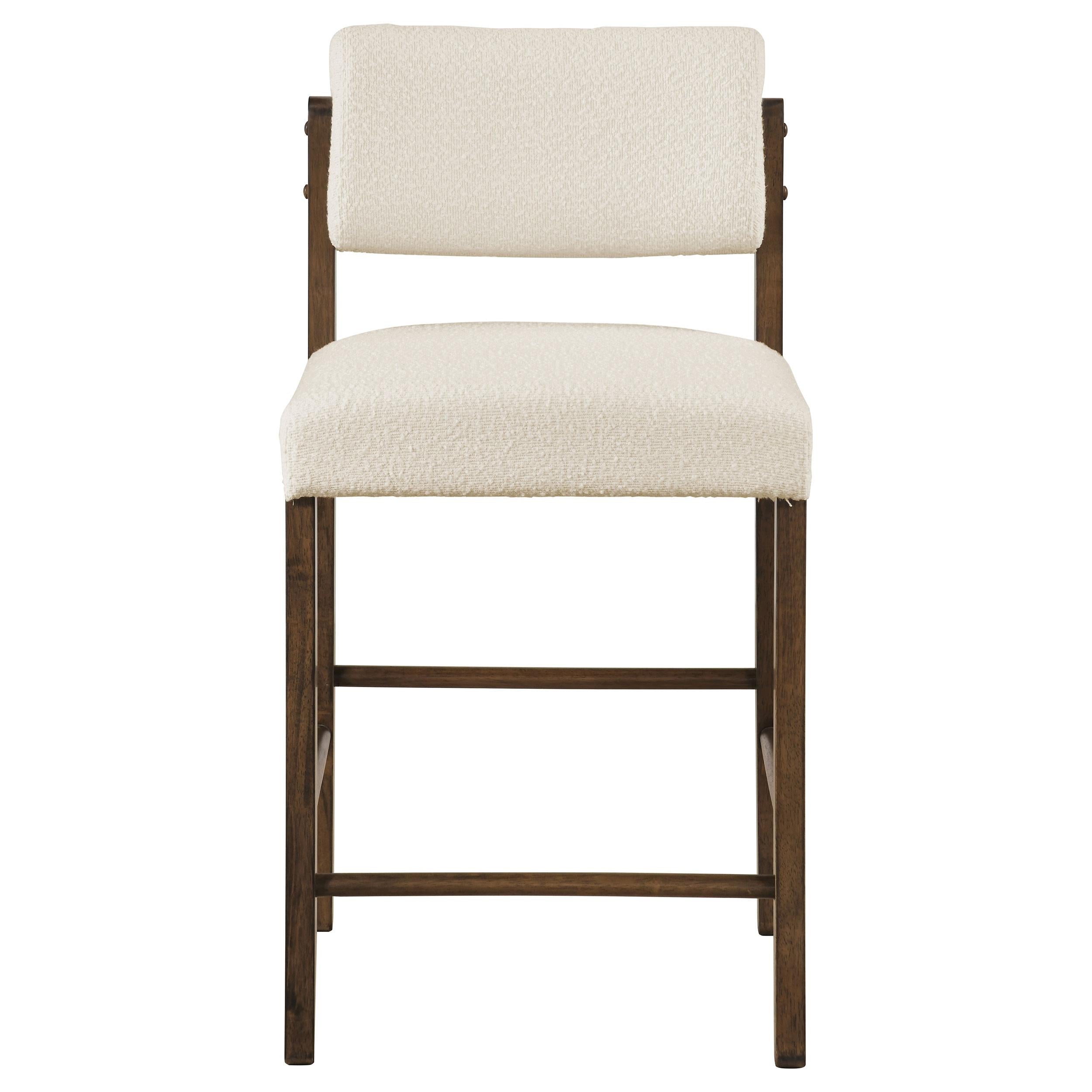  Coaster Furniture Kehoe 193939WAL Set of 2 Upholstered Counter Height Chair - Cream/Walnut IMAGE 5
