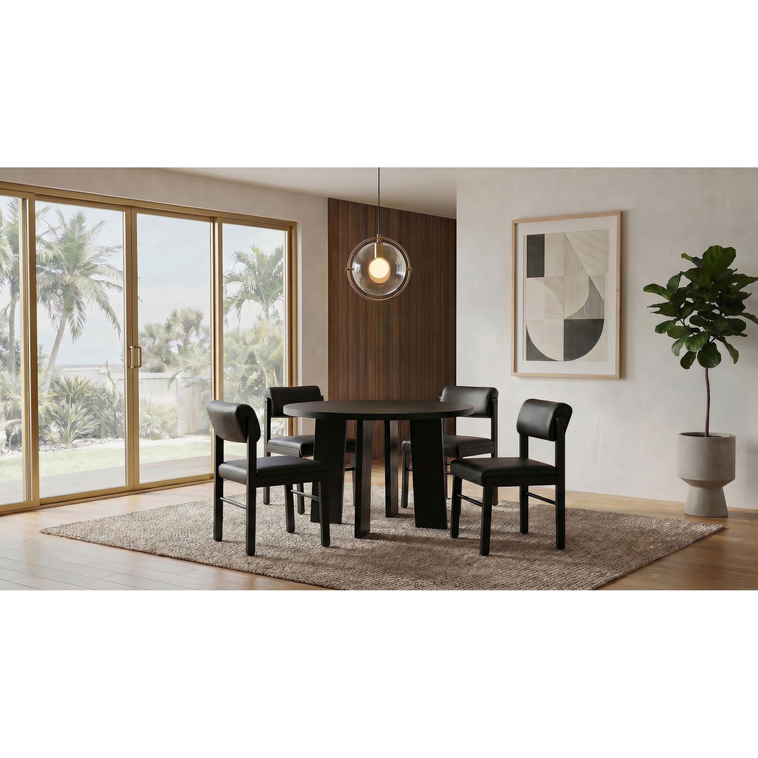 Coaster Furniture Strouse 193940BLK 47-inch Round Wood Dining Room Table - Black IMAGE 12