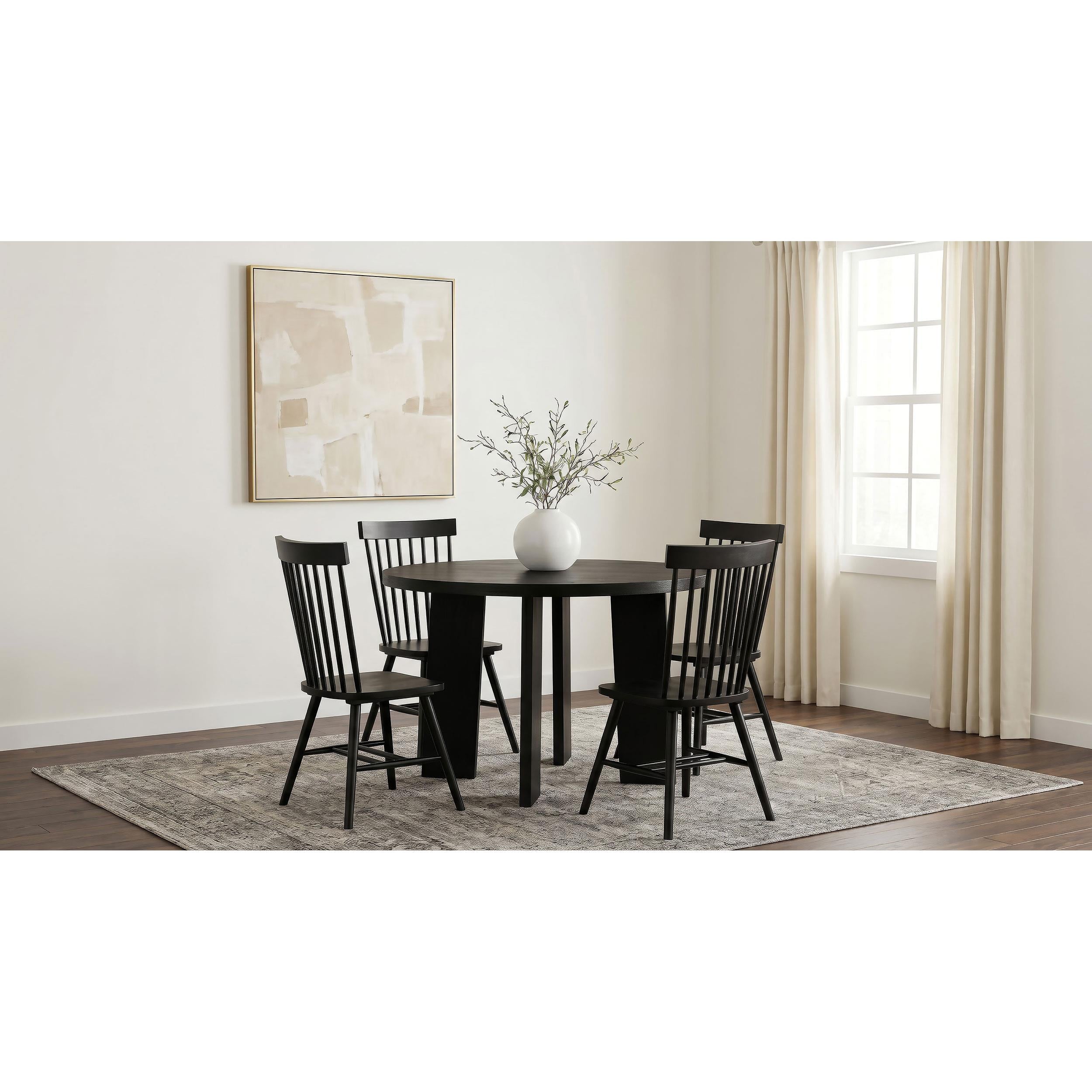 Coaster Furniture Strouse 193940BLK 47-inch Round Wood Dining Room Table - Black IMAGE 13