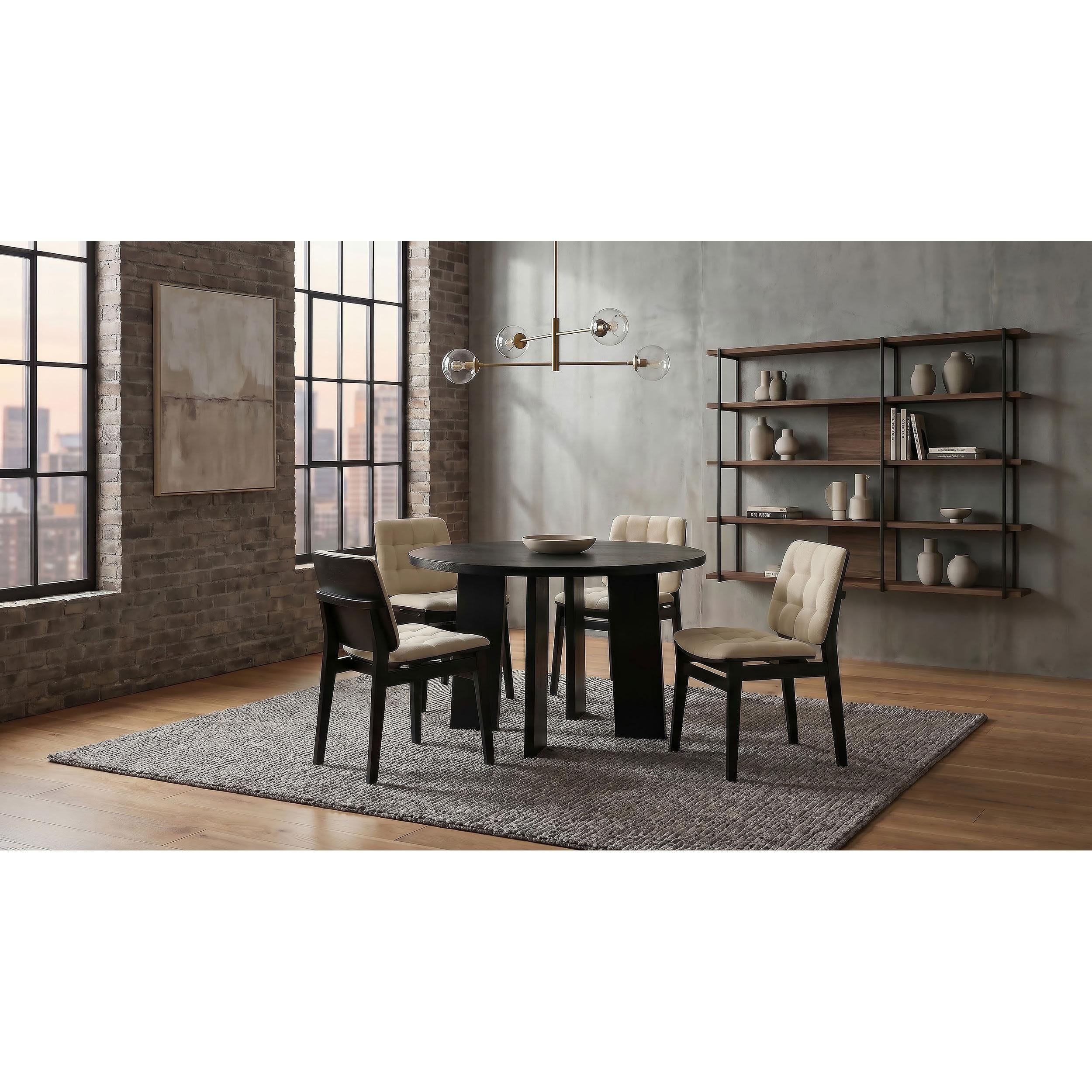  Coaster Furniture Strouse 193940BLK 47-inch Round Wood Dining Room Table - Black IMAGE 14