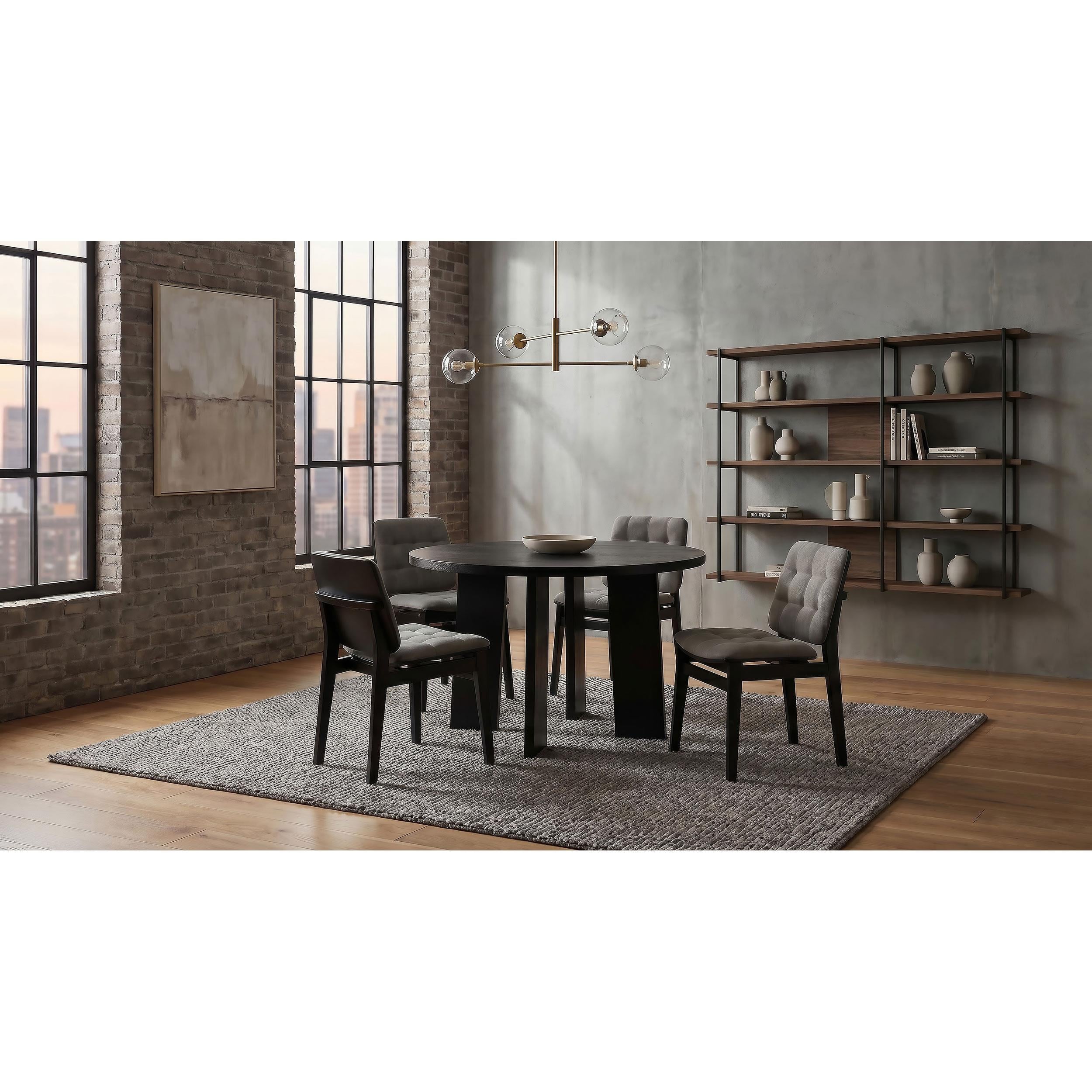  Coaster Furniture Strouse 193940BLK 47-inch Round Wood Dining Room Table - Black IMAGE 15