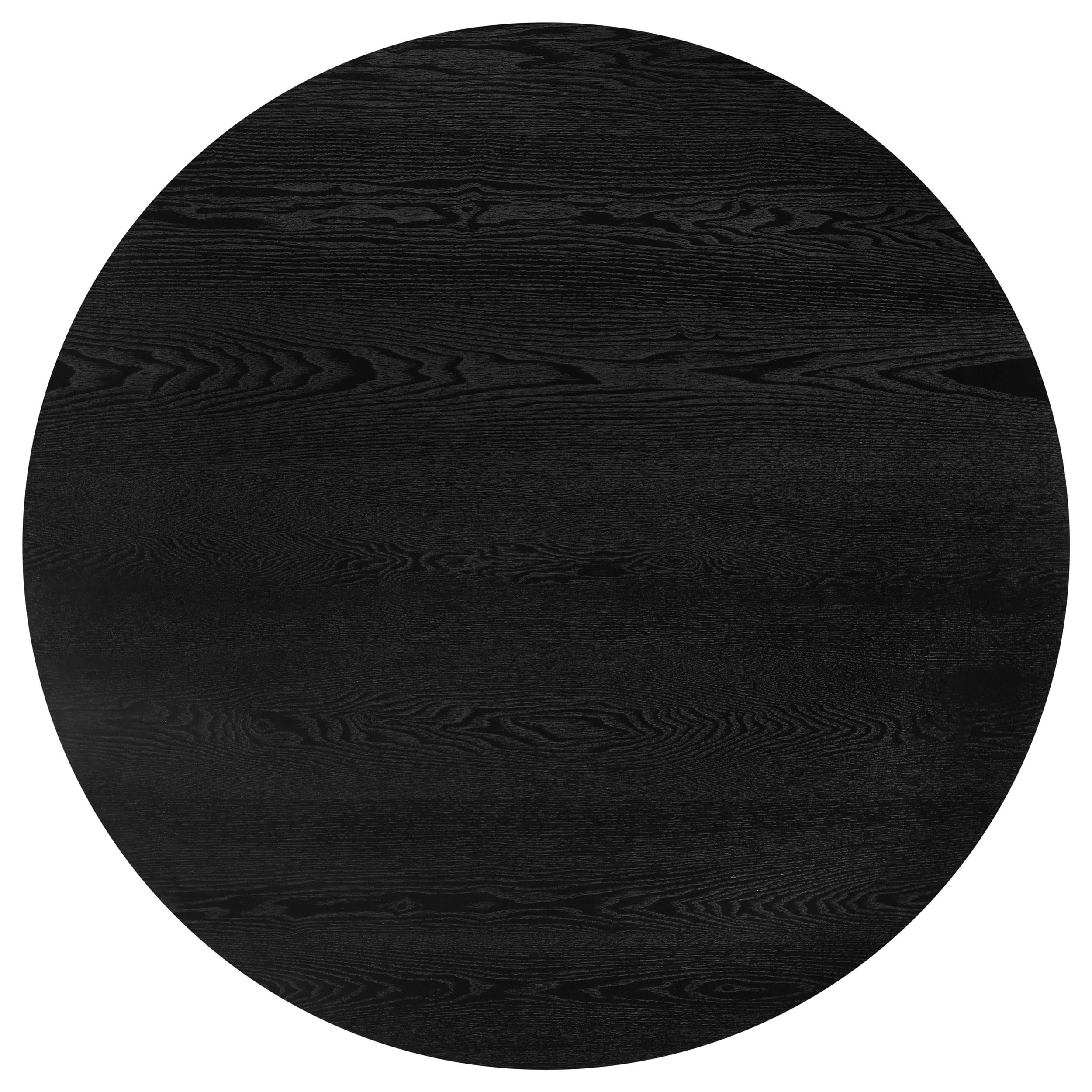  Coaster Furniture Strouse 193940BLK 47-inch Round Wood Dining Room Table - Black IMAGE 2