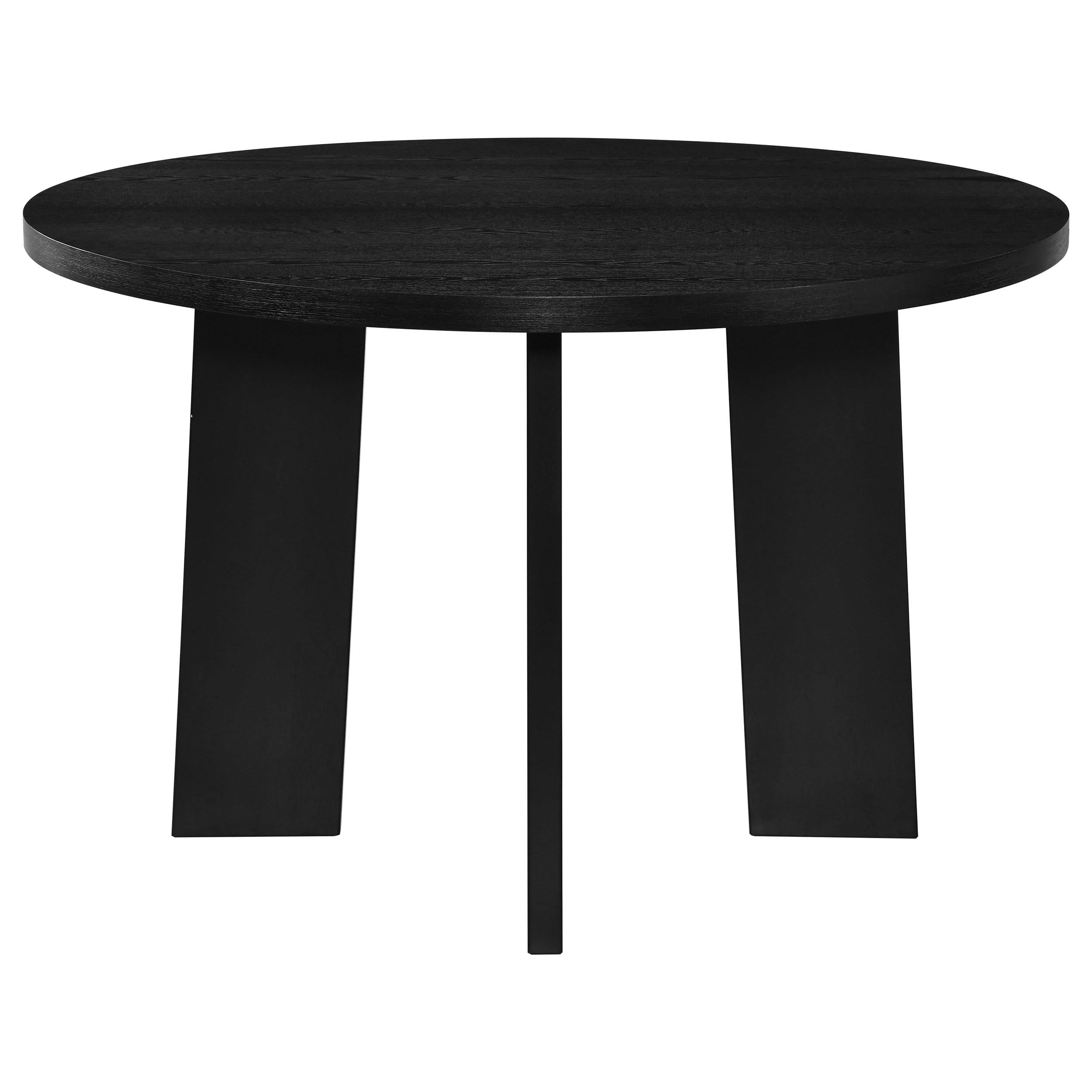  Coaster Furniture Strouse 193940BLK 47-inch Round Wood Dining Room Table - Black IMAGE 5