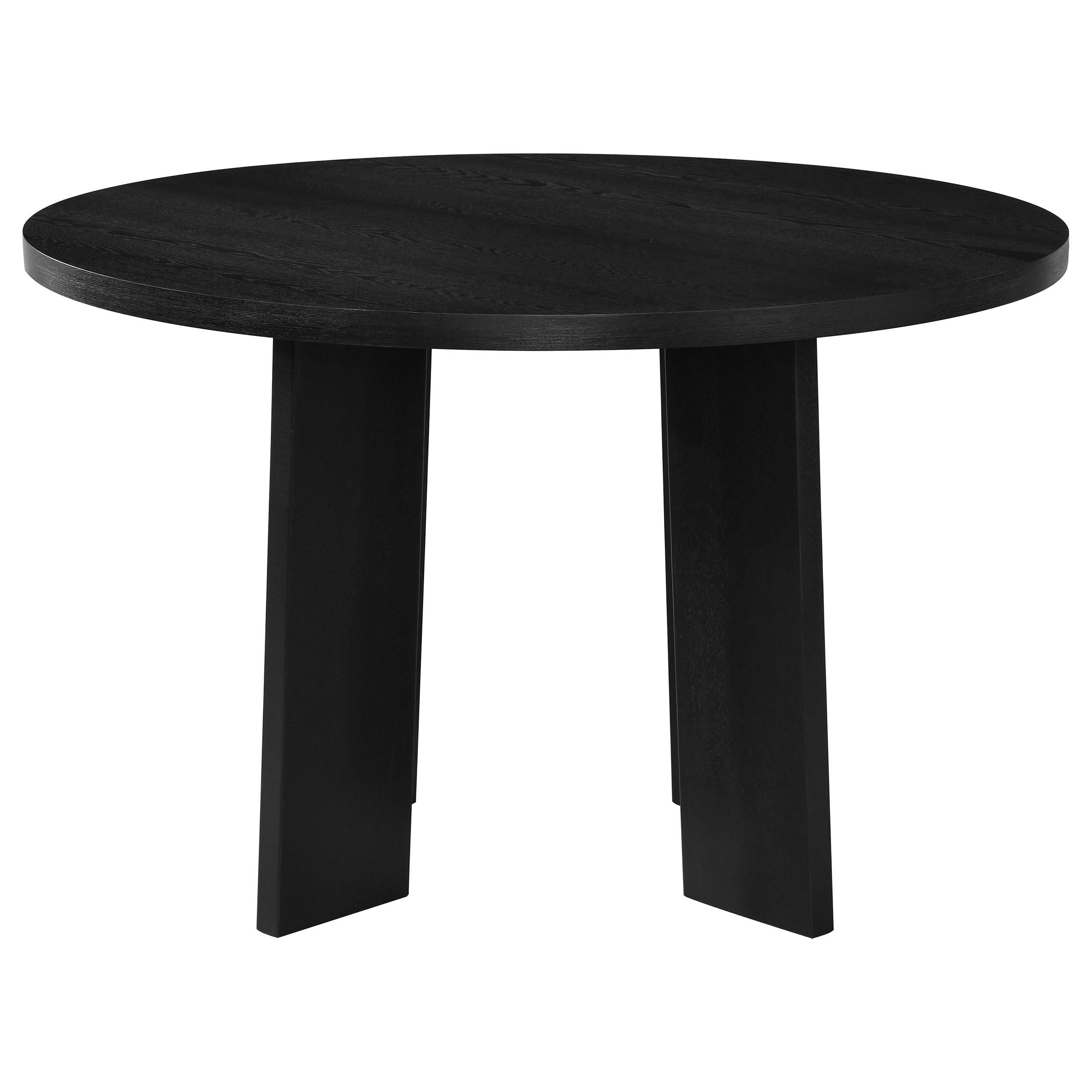 Coaster Furniture Strouse 193940BLK 47-inch Round Wood Dining Room Table - Black IMAGE 7