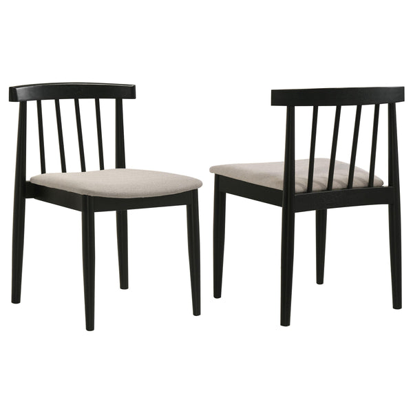 Coaster Furniture Cullen 193942BLK Set of 2 Dining Side Chair Upholstered Seat - Black