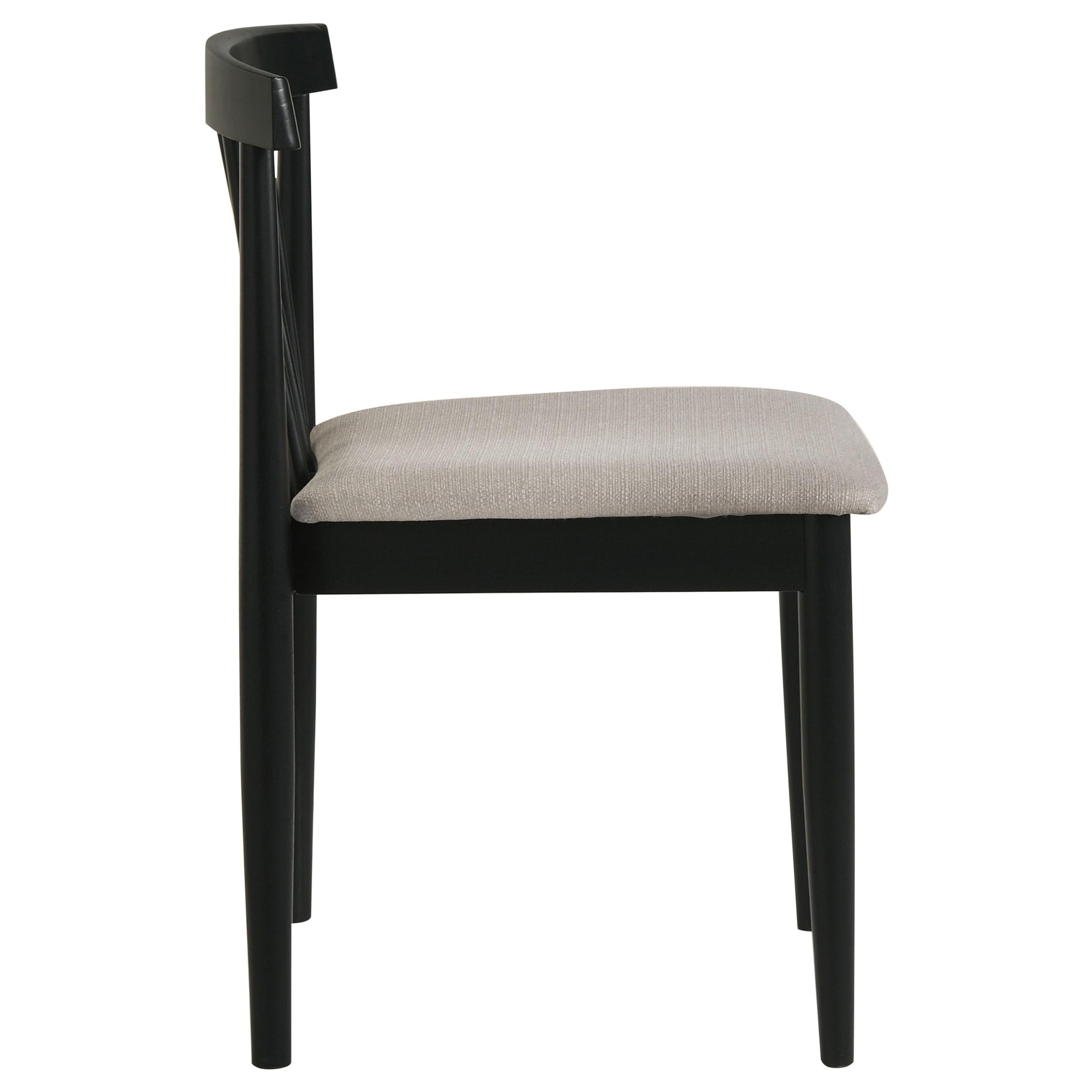  Coaster Furniture Cullen 193942BLK Set of 2 Dining Side Chair Upholstered Seat - Black IMAGE 2