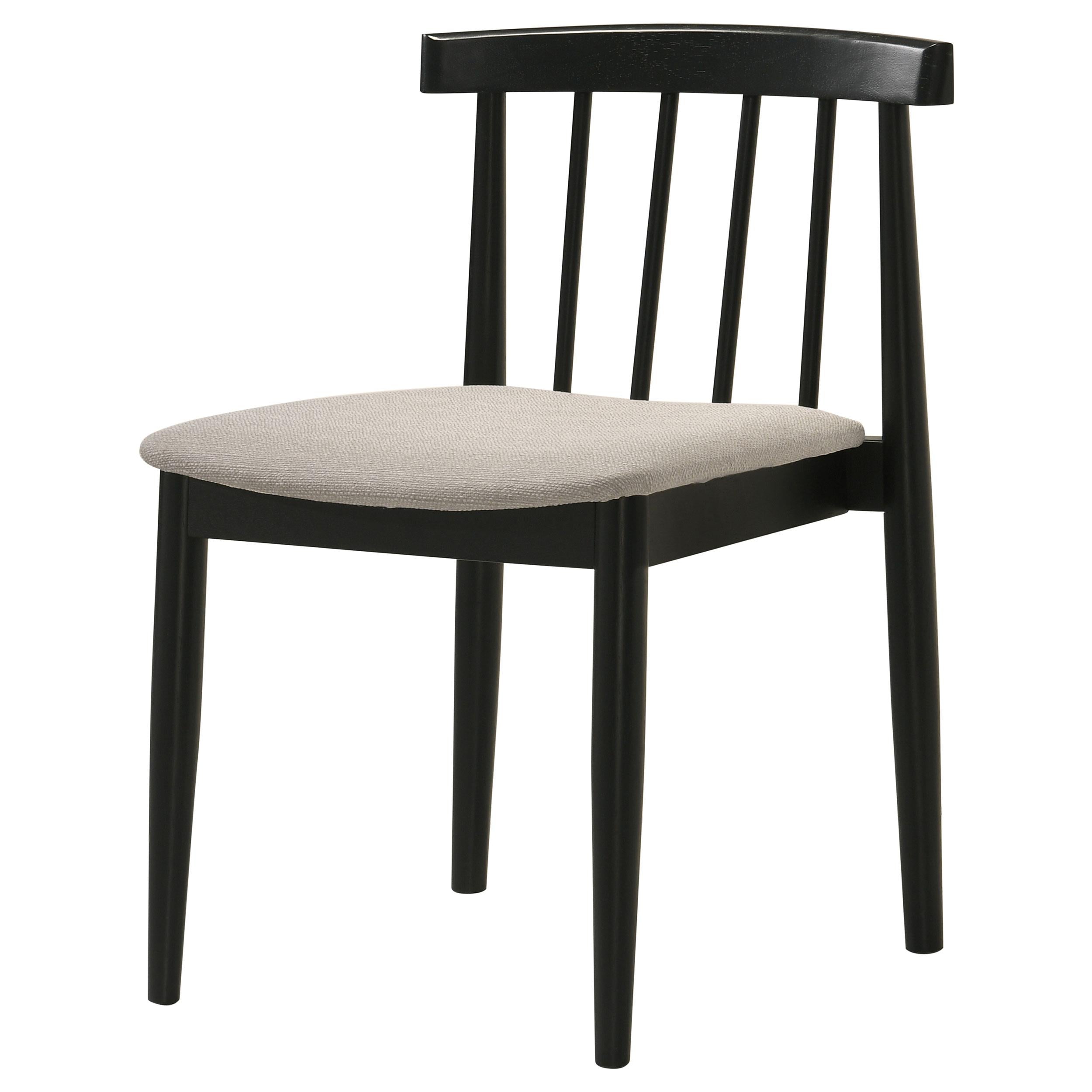  Coaster Furniture Cullen 193942BLK Set of 2 Dining Side Chair Upholstered Seat - Black IMAGE 3