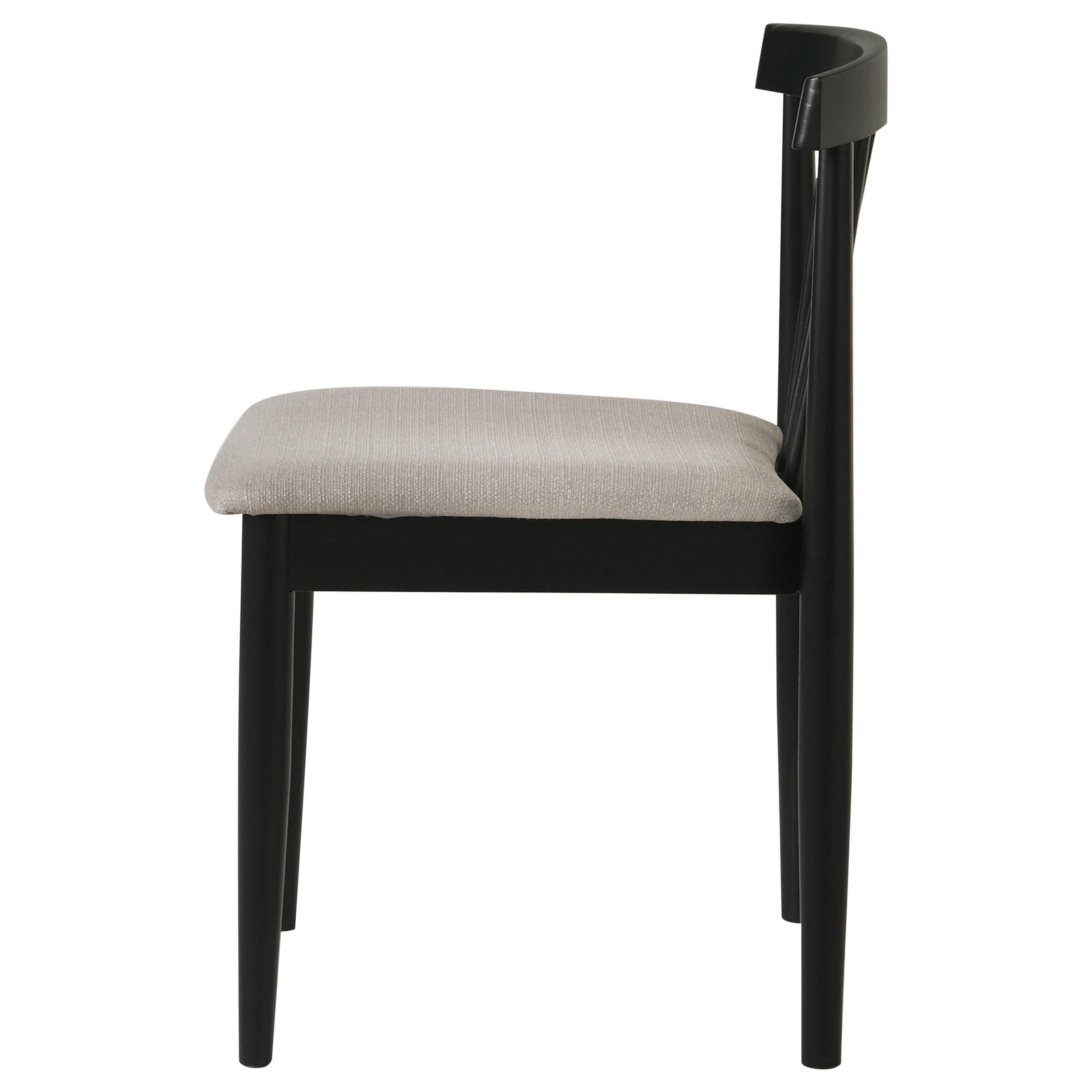  Coaster Furniture Cullen 193942BLK Set of 2 Dining Side Chair Upholstered Seat - Black IMAGE 4