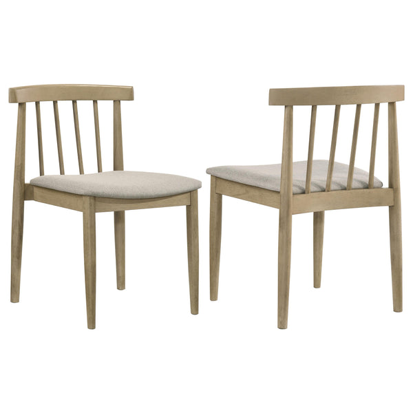 Coaster Furniture Cullen 193942NAT Set of 2 Dining Side Chair Upholstered Seat - Natural Oak