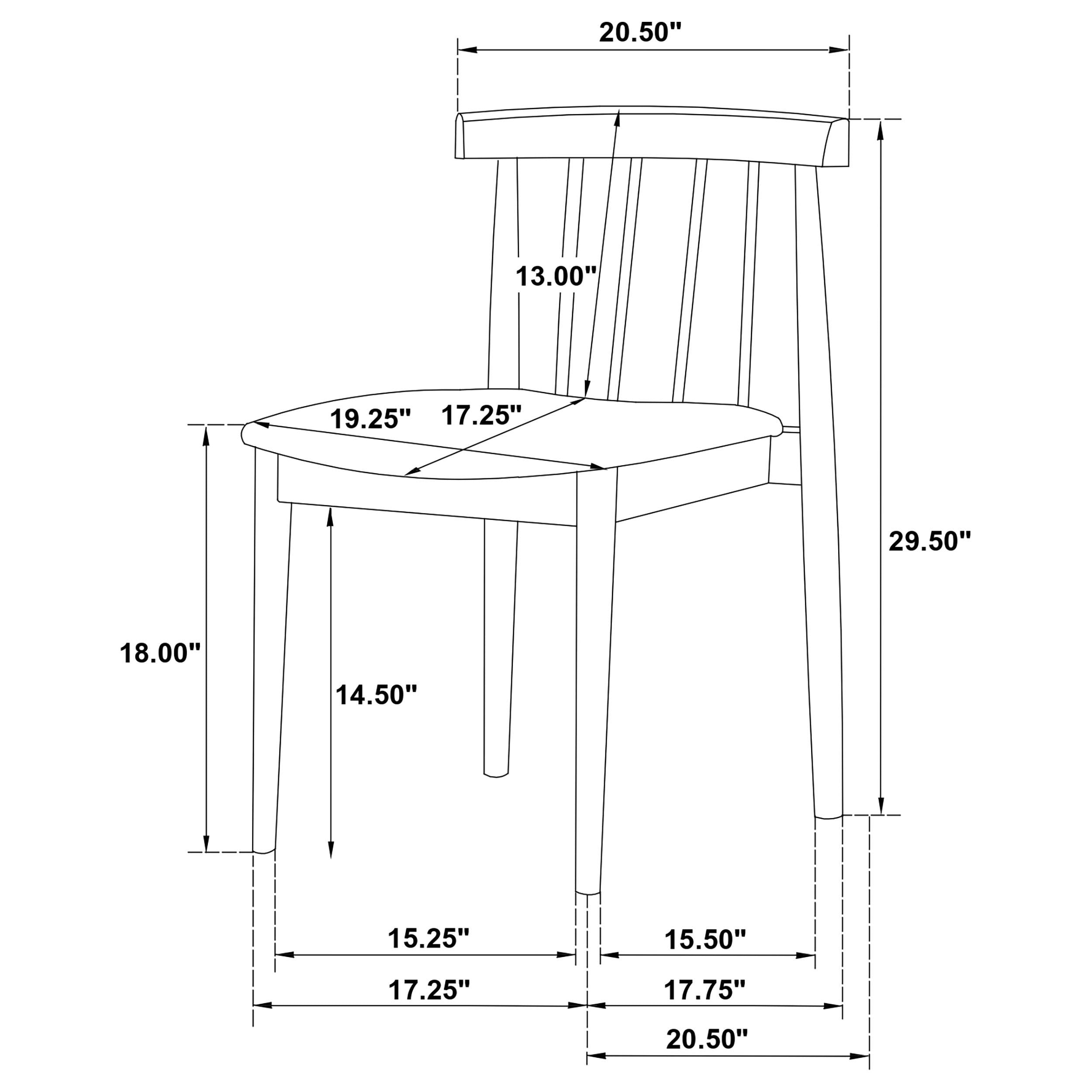  Coaster Furniture Cullen 193942NAT Set of 2 Dining Side Chair Upholstered Seat - Natural Oak IMAGE 12
