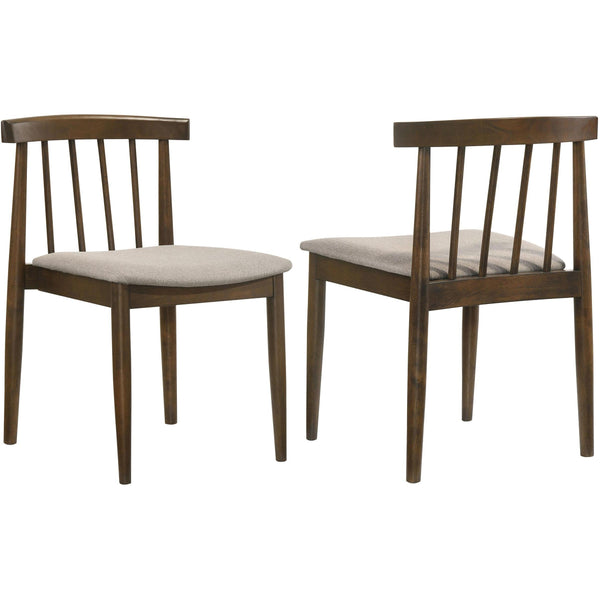 Coaster Furniture Cullen 193942WAL Set of 2 Dining Side Chair Upholstered Seat - Walnut