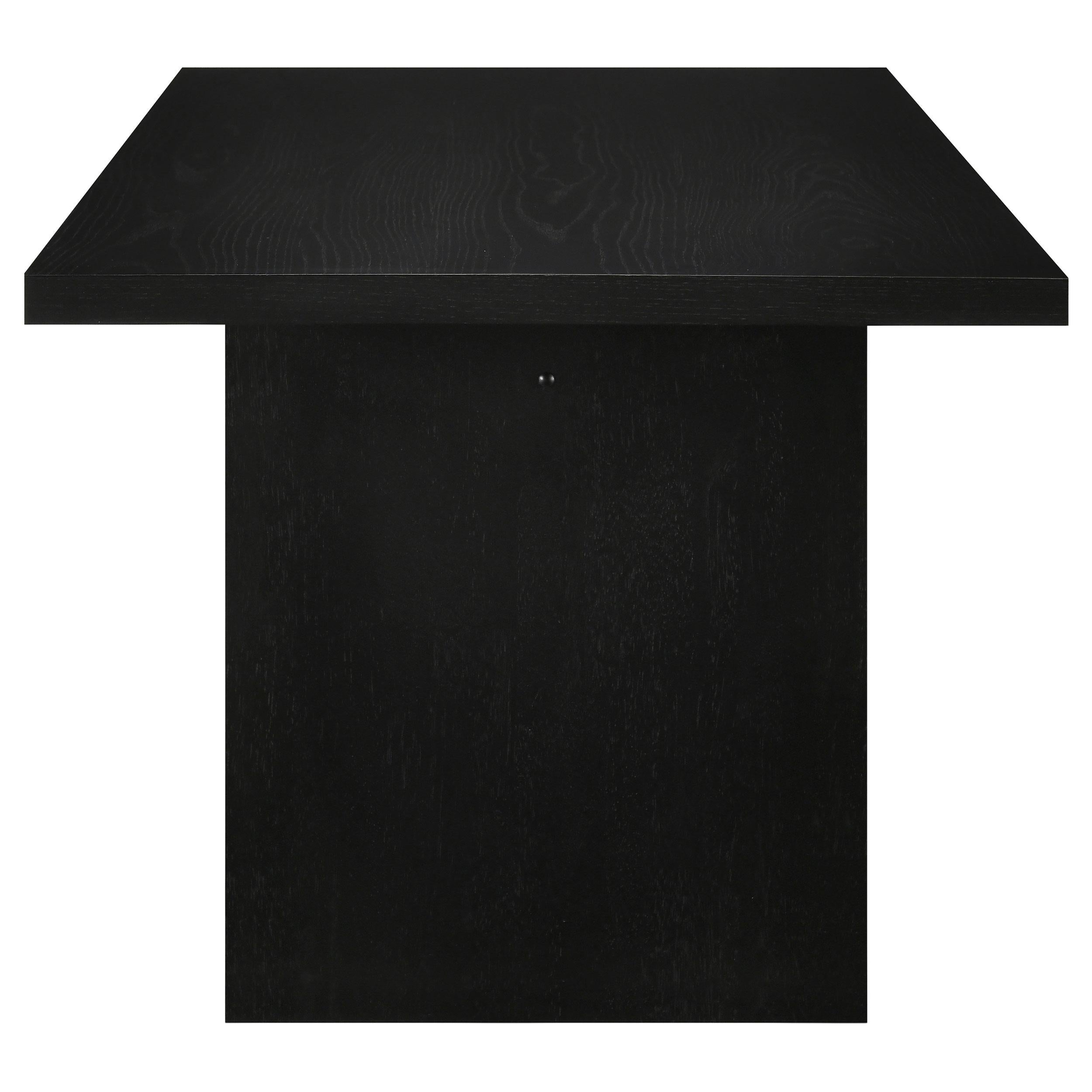  Coaster Furniture Decker 193951BLK 82-inch Rectangular Wood Dining Table - Black IMAGE 3