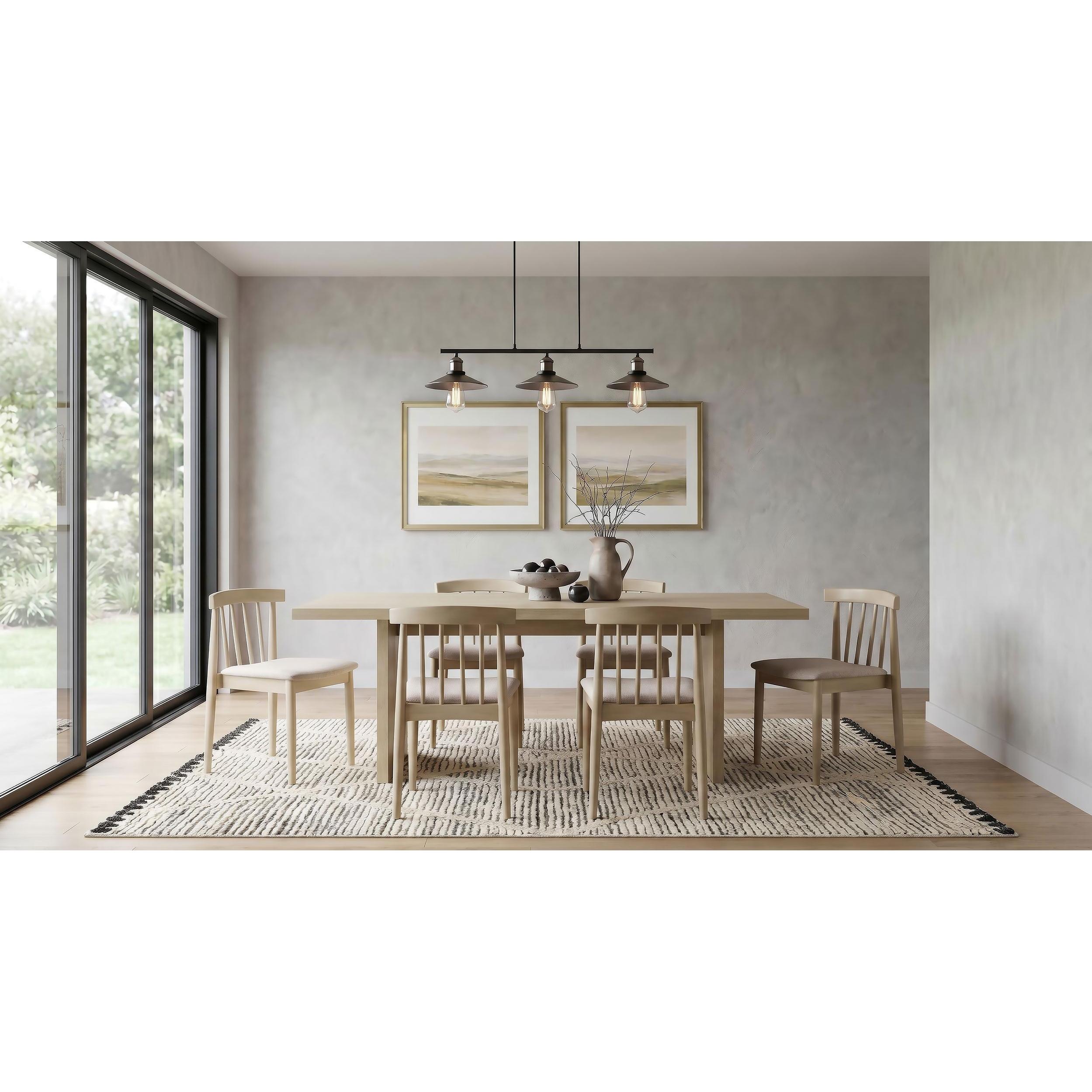  Coaster Furniture Decker 193951NAT 82-inch Rectangular Wood Dining Table - Natural Oak IMAGE 11