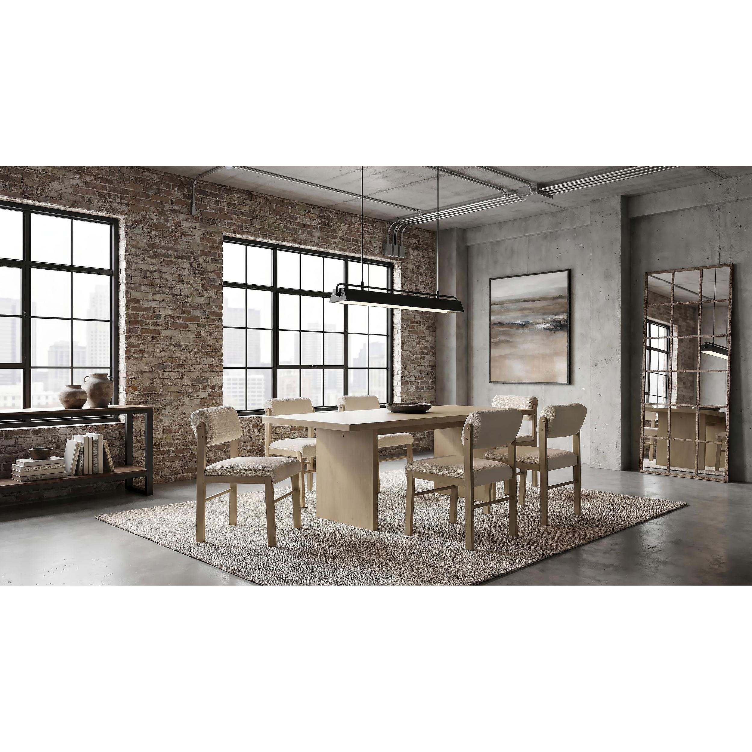  Coaster Furniture Decker 193951NAT 82-inch Rectangular Wood Dining Table - Natural Oak IMAGE 12