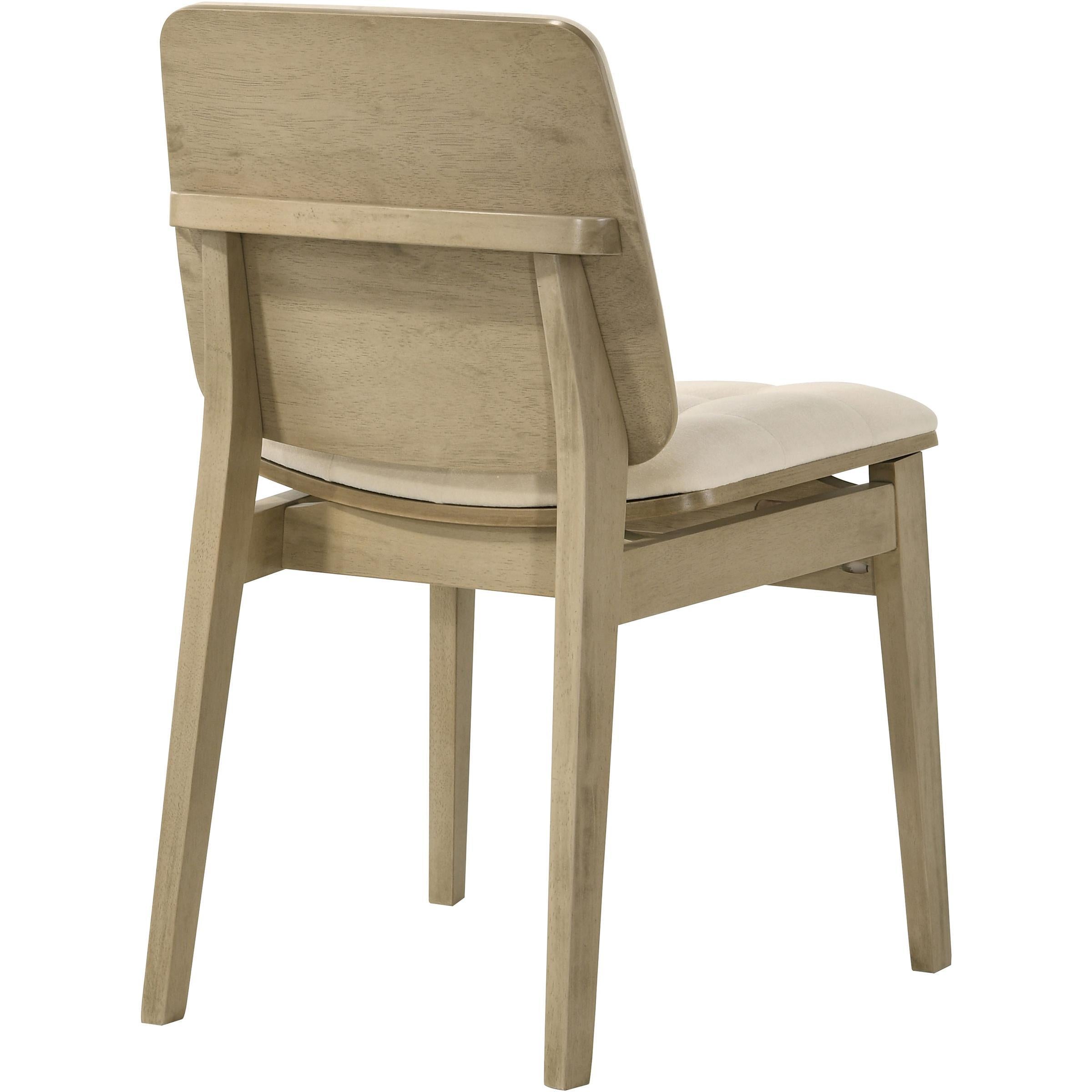  Coaster Furniture Redbridge 193952NAT Set of 2 Velvet Upholstered Side Chair - Cream/Natural Oak IMAGE 8