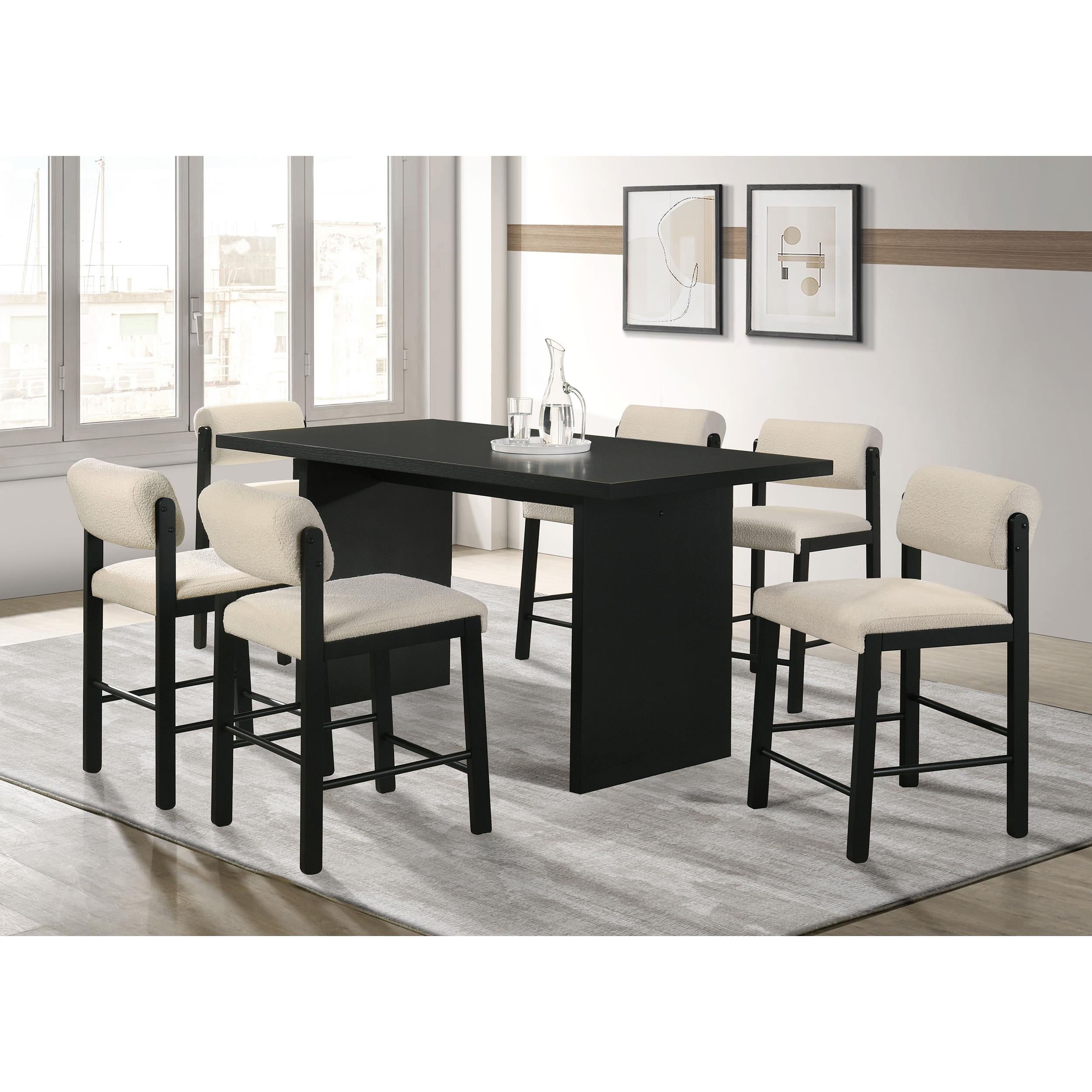  Coaster Furniture Decker 193958BLK 70-inch Rectangular Wood Counter Height Dining Table - Black IMAGE 7