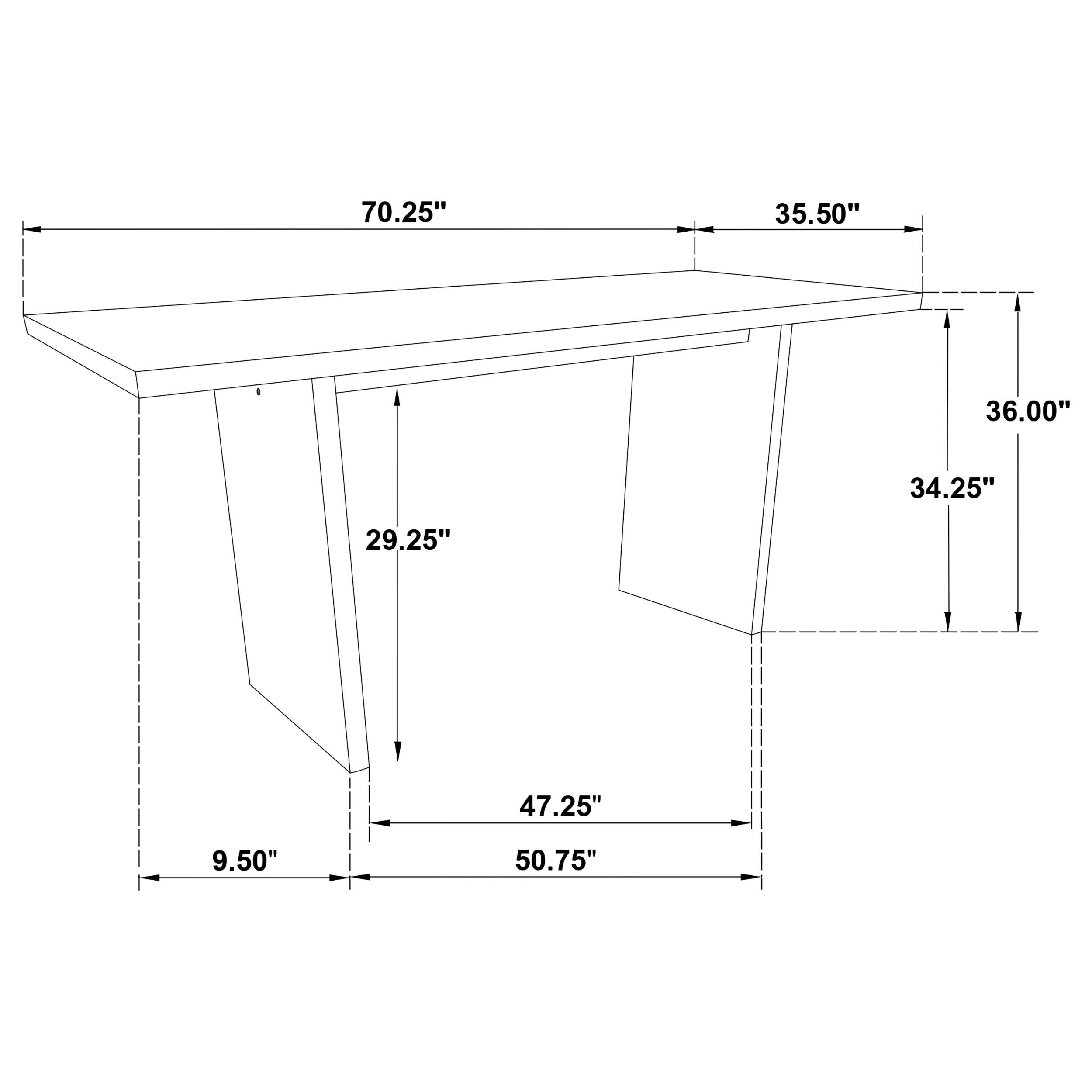  Coaster Furniture Decker 193958WAL 70-inch Rectangular Wood Counter Height Dining Table - Dark Walnut IMAGE 9