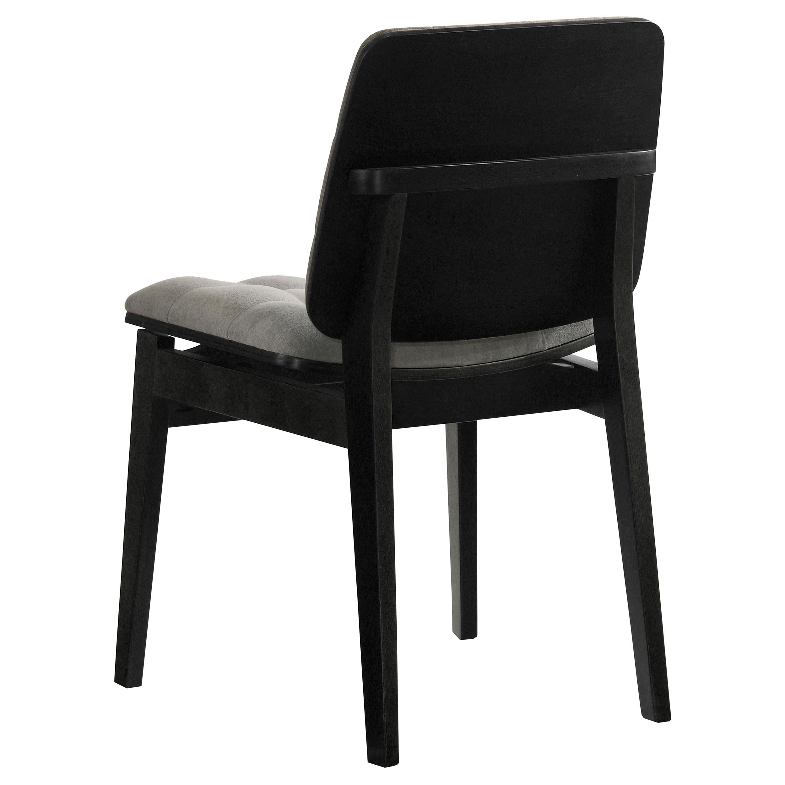  Coaster Furniture Redbridge 193962BLK Set of 2 Velvet Upholstered Side Chair - Grey/Black IMAGE 3