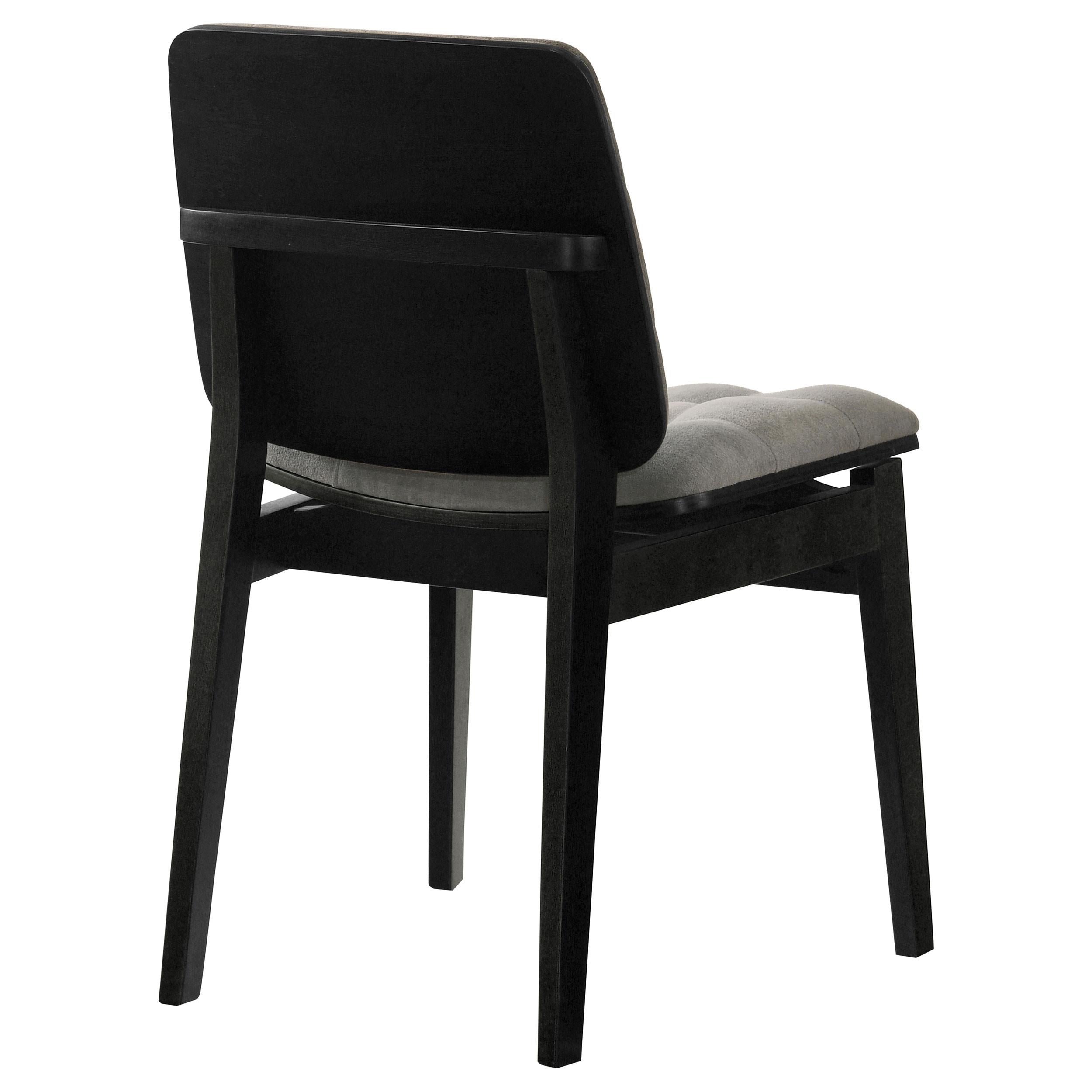  Coaster Furniture Redbridge 193962BLK Set of 2 Velvet Upholstered Side Chair - Grey/Black IMAGE 5