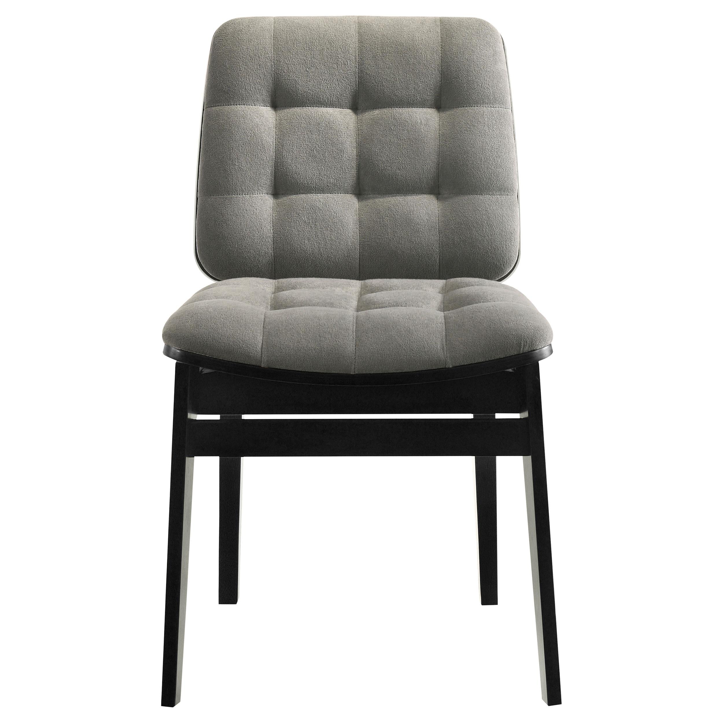  Coaster Furniture Redbridge 193962BLK Set of 2 Velvet Upholstered Side Chair - Grey/Black IMAGE 6