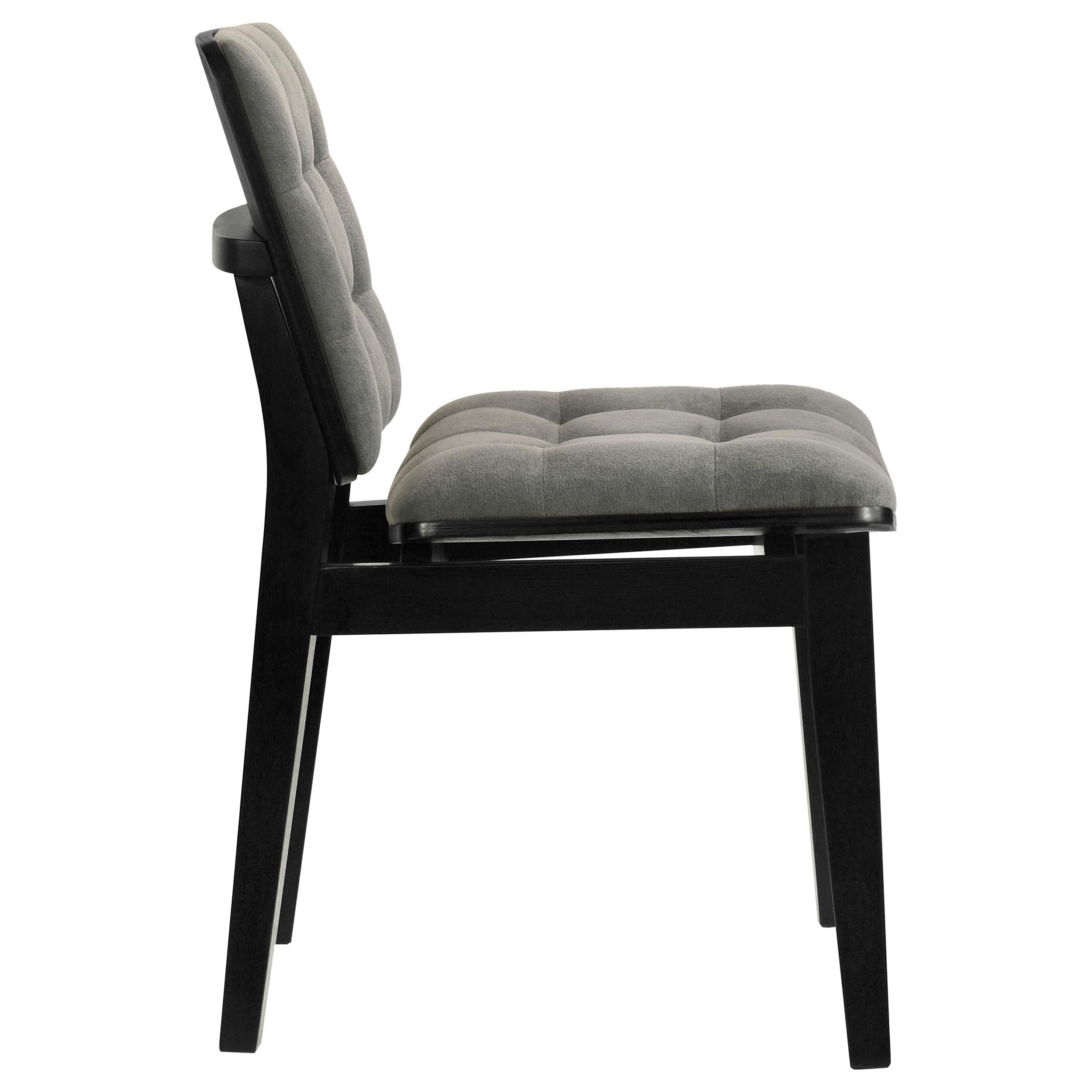  Coaster Furniture Redbridge 193962BLK Set of 2 Velvet Upholstered Side Chair - Grey/Black IMAGE 7