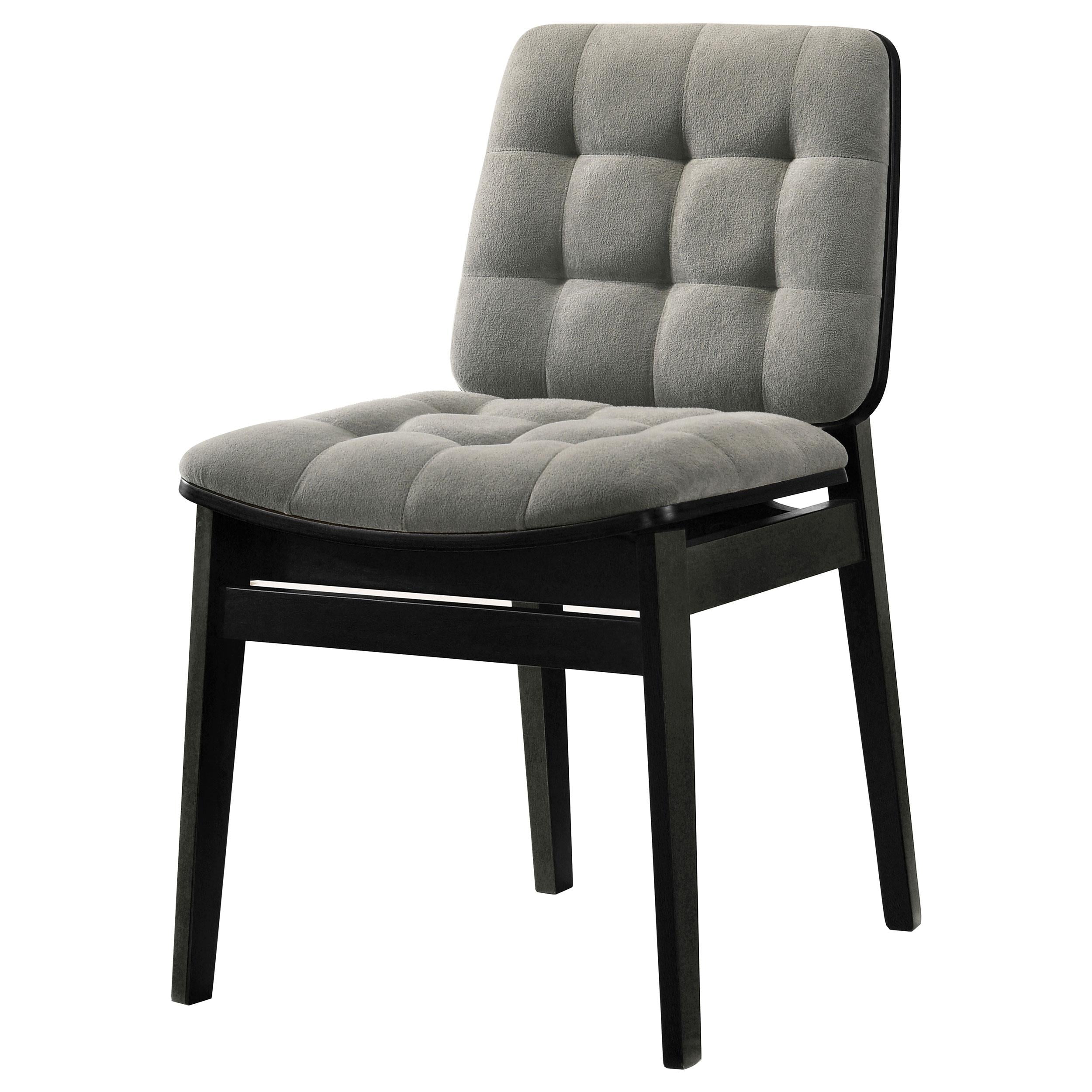  Coaster Furniture Redbridge 193962BLK Set of 2 Velvet Upholstered Side Chair - Grey/Black IMAGE 8