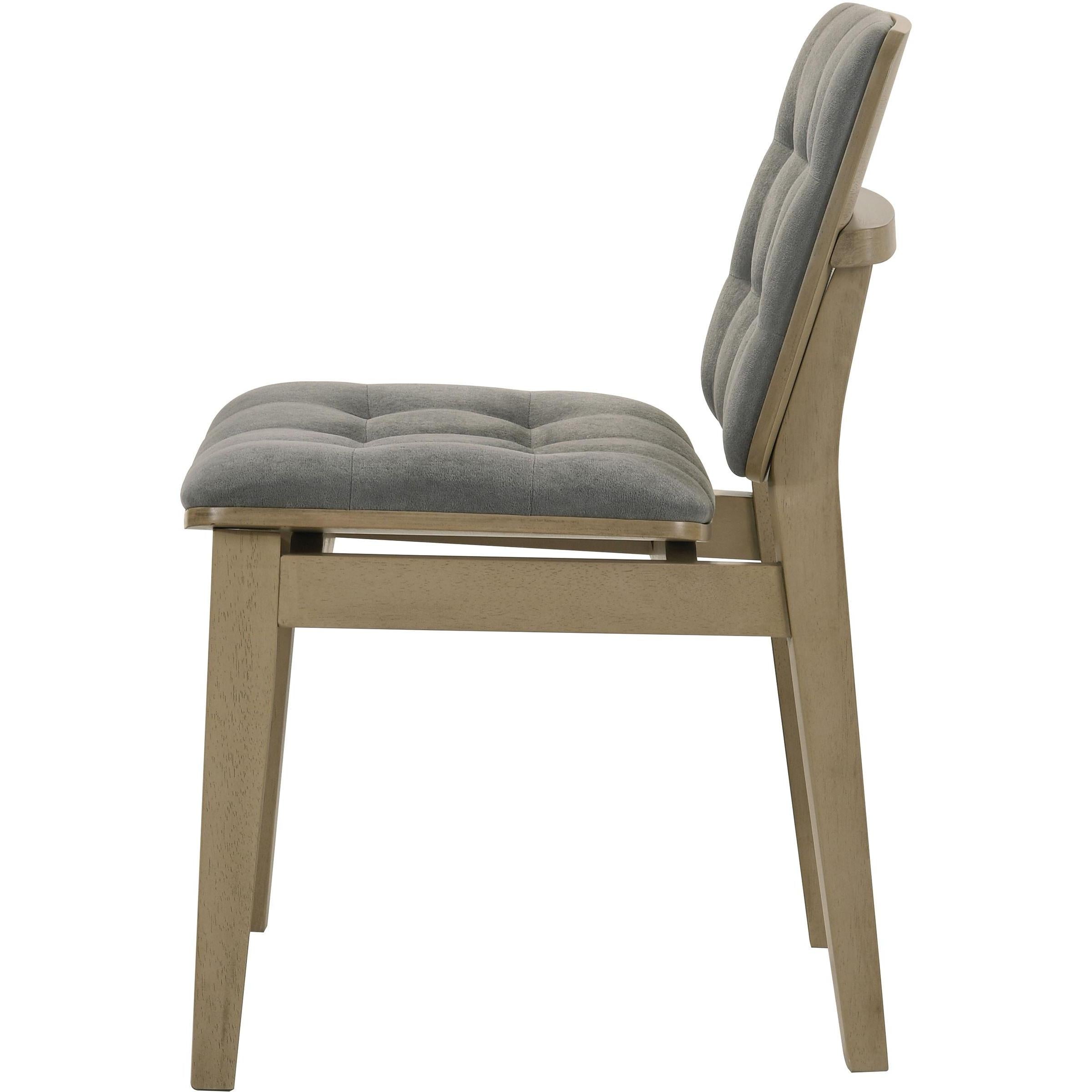  Coaster Furniture Redbridge 193962NAT Set of 2 Velvet Upholstered Side Chair - Grey/Natural Oak IMAGE 6