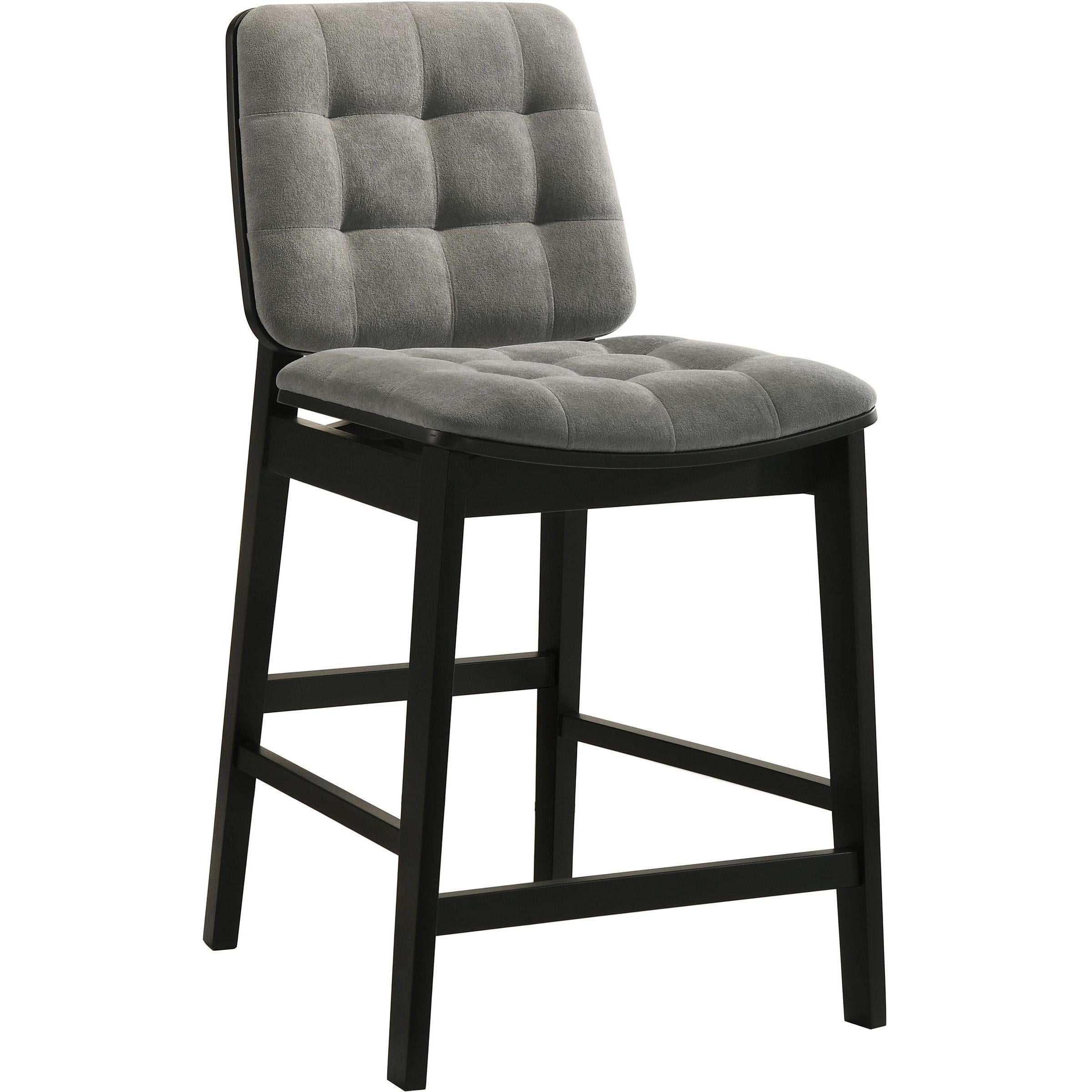  Coaster Furniture Redbridge 193969BLK Set of 2 Velvet Upholstered Counter Chair - Grey/Black IMAGE 3