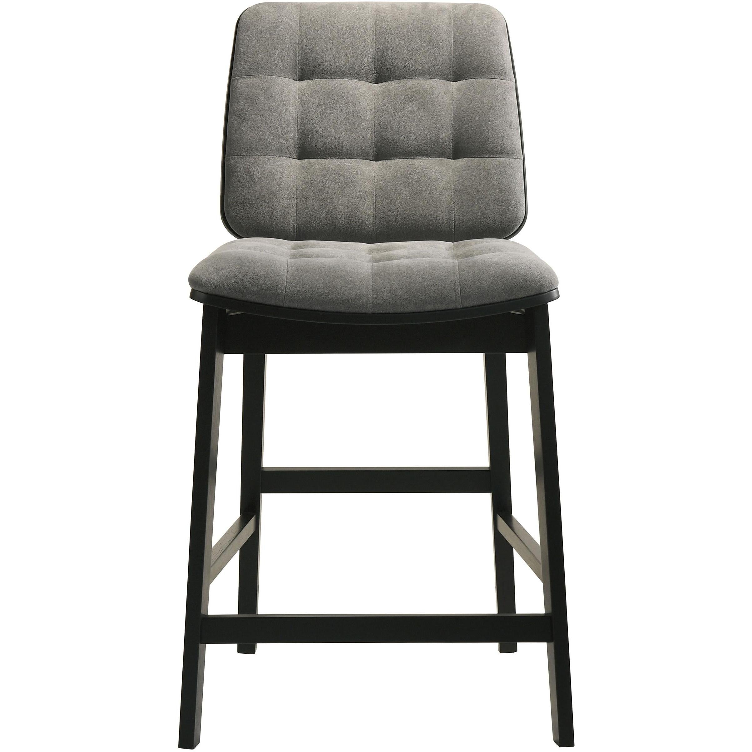  Coaster Furniture Redbridge 193969BLK Set of 2 Velvet Upholstered Counter Chair - Grey/Black IMAGE 4
