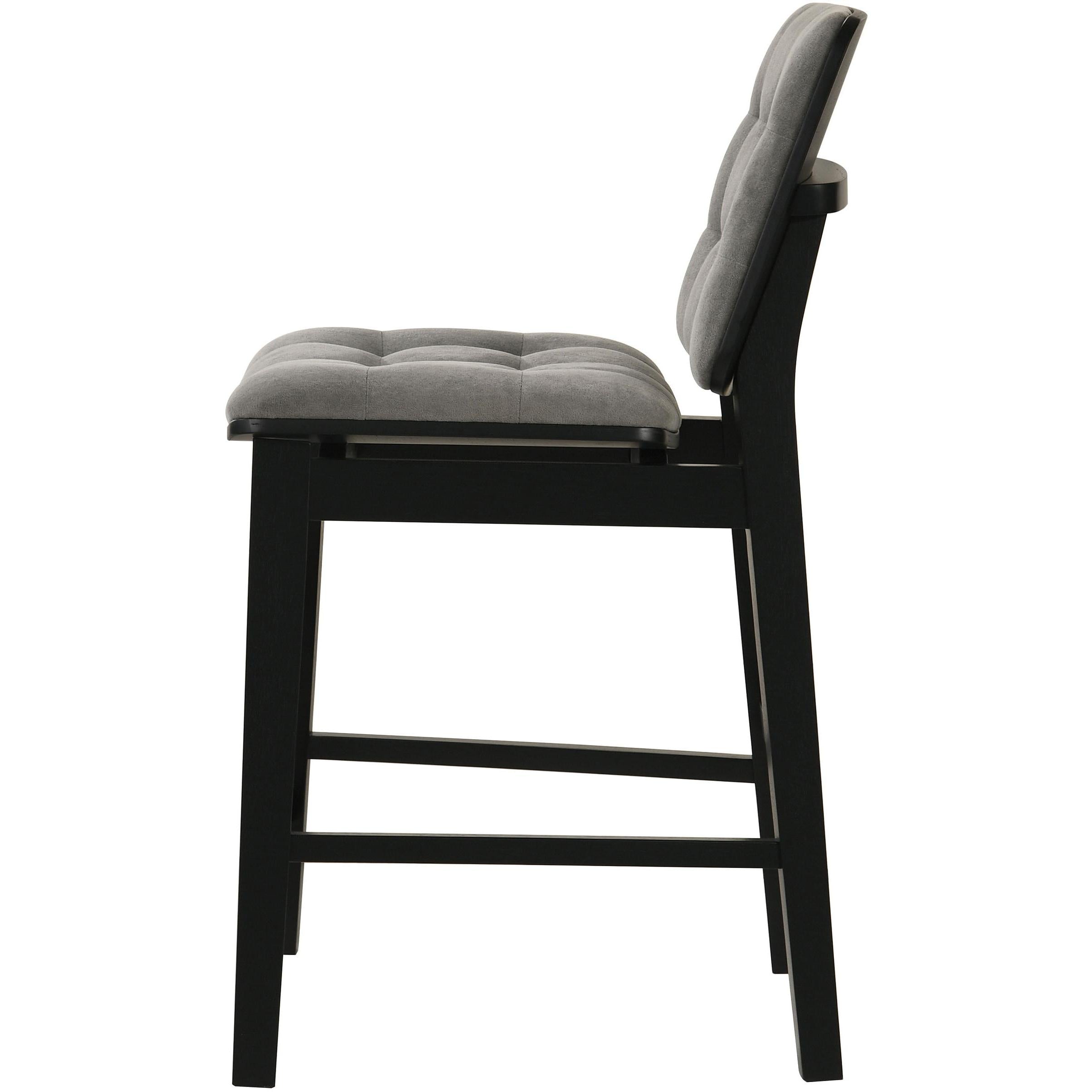  Coaster Furniture Redbridge 193969BLK Set of 2 Velvet Upholstered Counter Chair - Grey/Black IMAGE 6