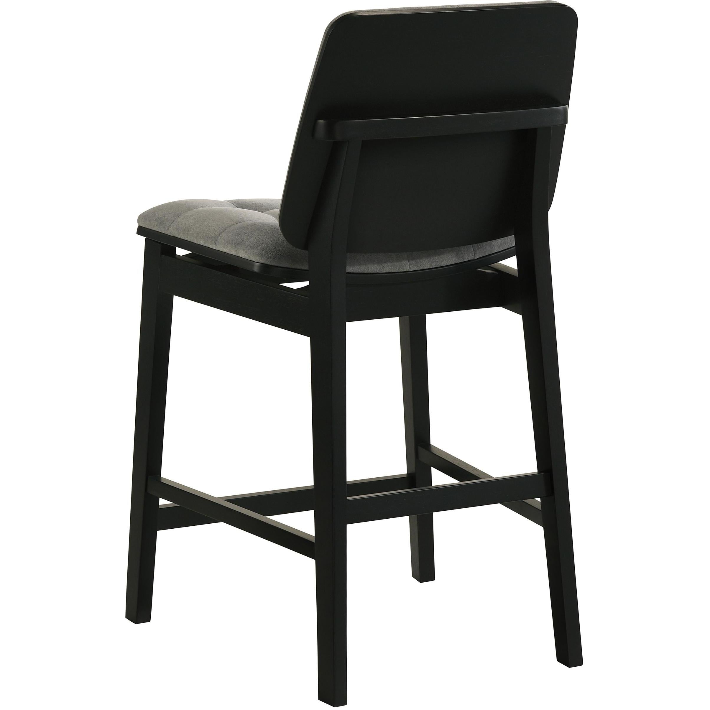  Coaster Furniture Redbridge 193969BLK Set of 2 Velvet Upholstered Counter Chair - Grey/Black IMAGE 7